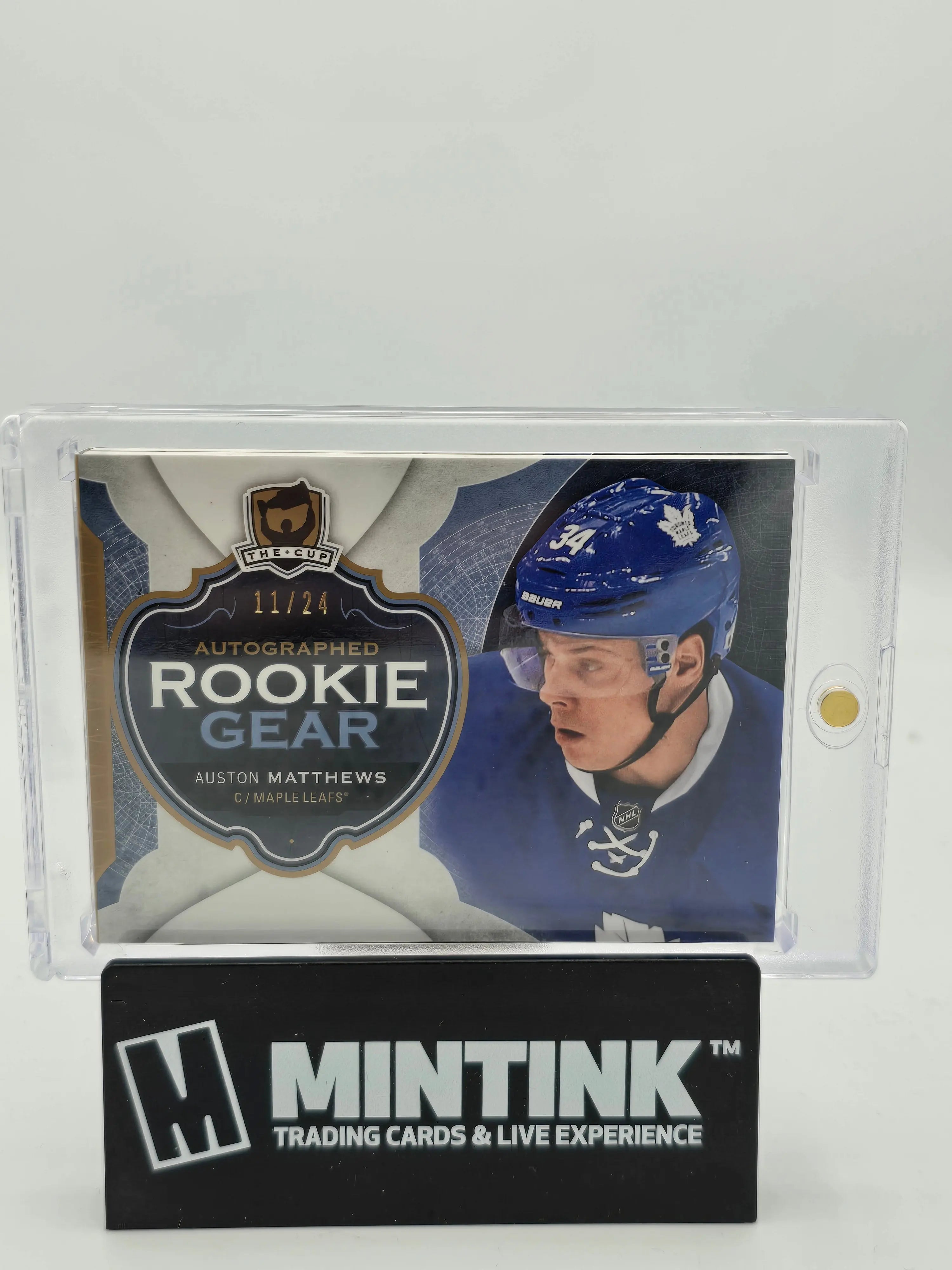 2016-17 UD The Cup Auston Matthews Rookie Gear Dual Patch Auto Booklet /24 - Rare Hockey Collectible for NHL Fans & Sports Memorabilia Collectors - Perfect for Display Cases, Man Caves, and Sports Collections