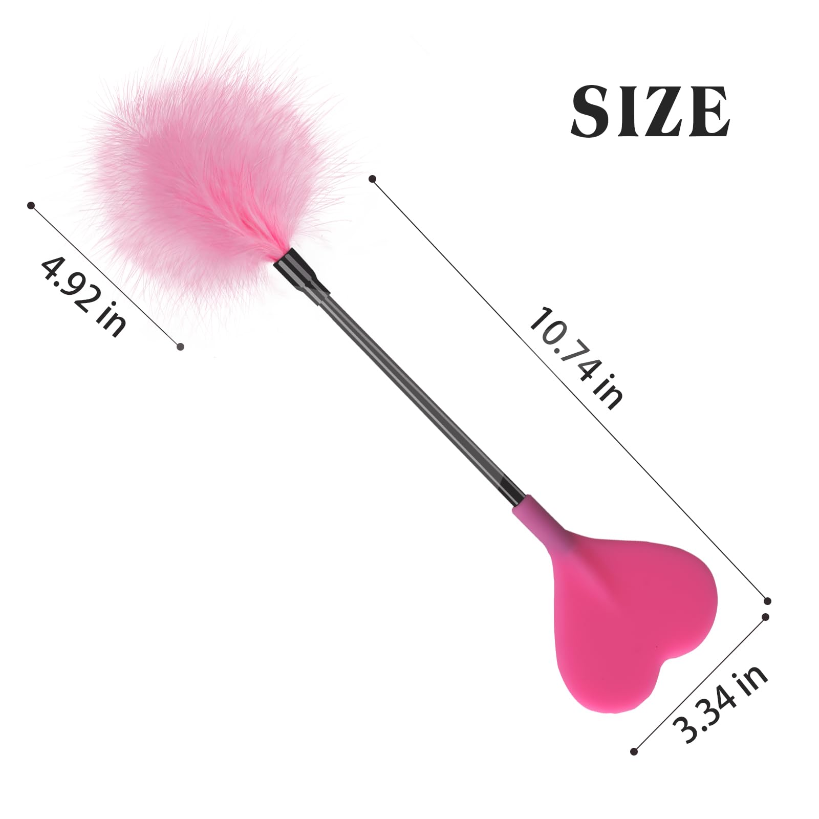 Flirting Feather Hand Pat - Adult Sensual Massager & SM Heart-Shaped Beater - Purple Romantic Sex Toy for Couples Play, BDSM & Spicy Bedroom Fun
