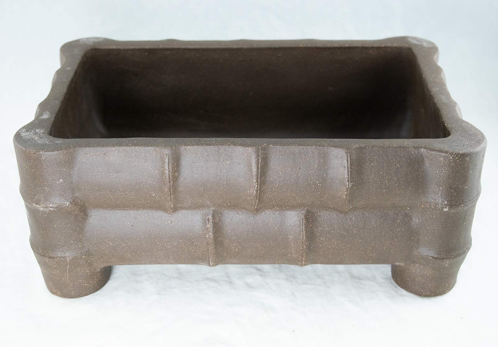 Premium Rectangular Bamboo-Style Yixing Zisha Bonsai Pot - 12