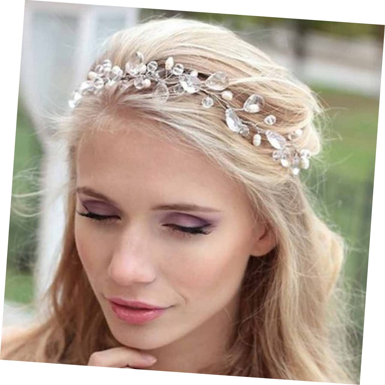 Minkissy 5-Piece Classic Bridal Pearl Headband Set with Crystal Decorations – Elegant Wedding Hair Accessories for Bride, Prom, Banquet & Special Occasions