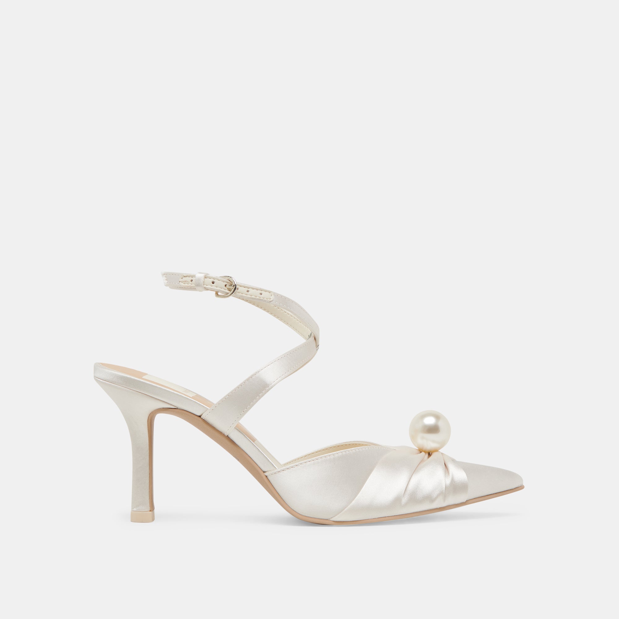 KAYSEY Women's Vanilla Satin High Heels - Elegant Pointed Toe Pumps for Weddings, Parties & Evening Events