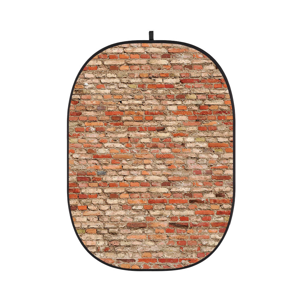 2x1.5m CBA WB0005 Brick Wall Collapsible Backdrop for Photography Studio, YouTube Videos & TikTok Background - Foldable Portable Backdrop for Events, Parties & Product Shoots