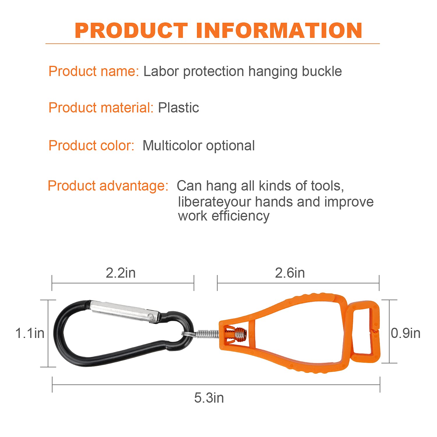 4-Pack Heavy Duty Glove Clips for Work & Construction - Secure Glove Holders for Tools, Gardening, and Outdoor Activities