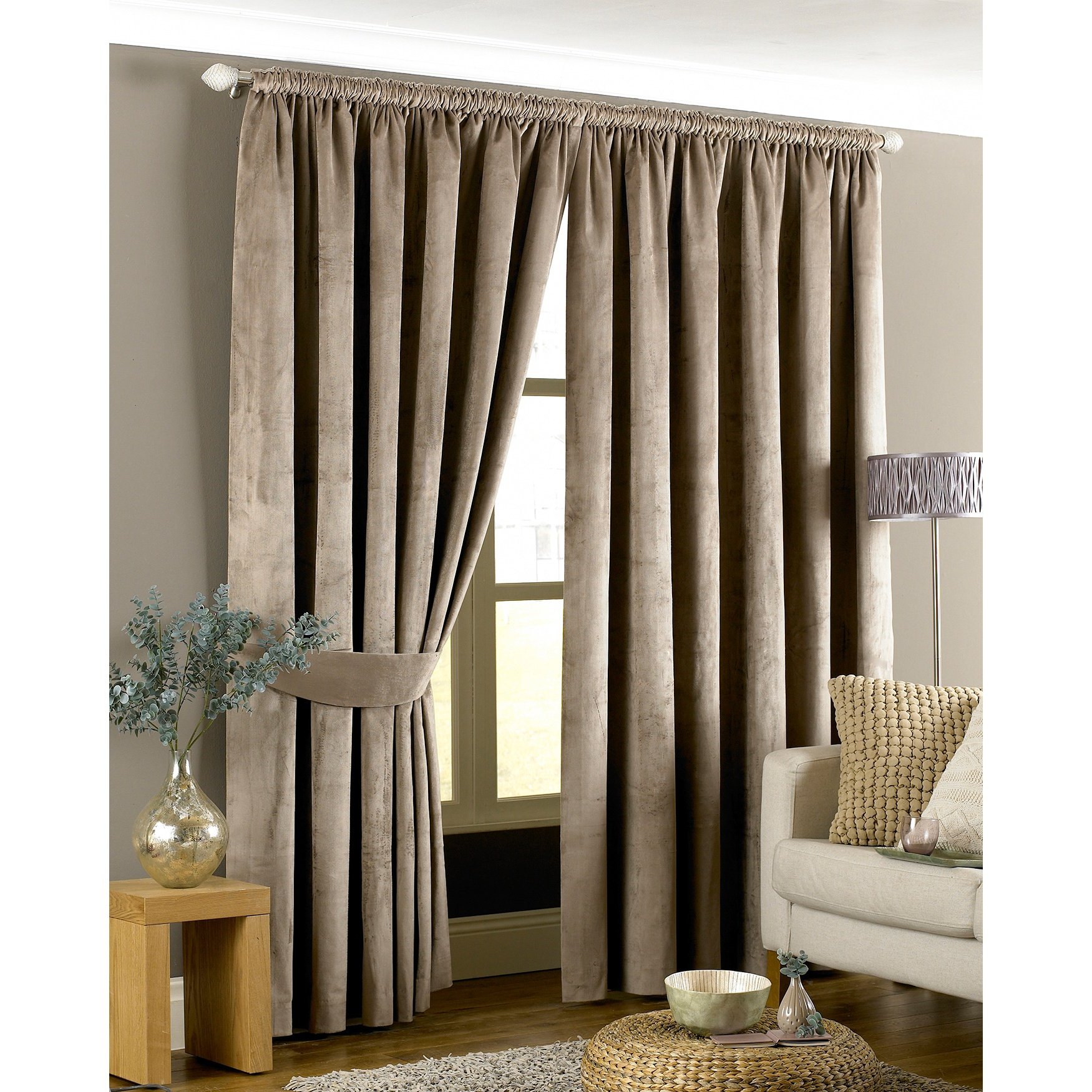 Premium Imperial Pencil Pleat Curtains 90x72 Inches - Classic Red Window Drapes for Living Room, Bedroom & Home Decor
