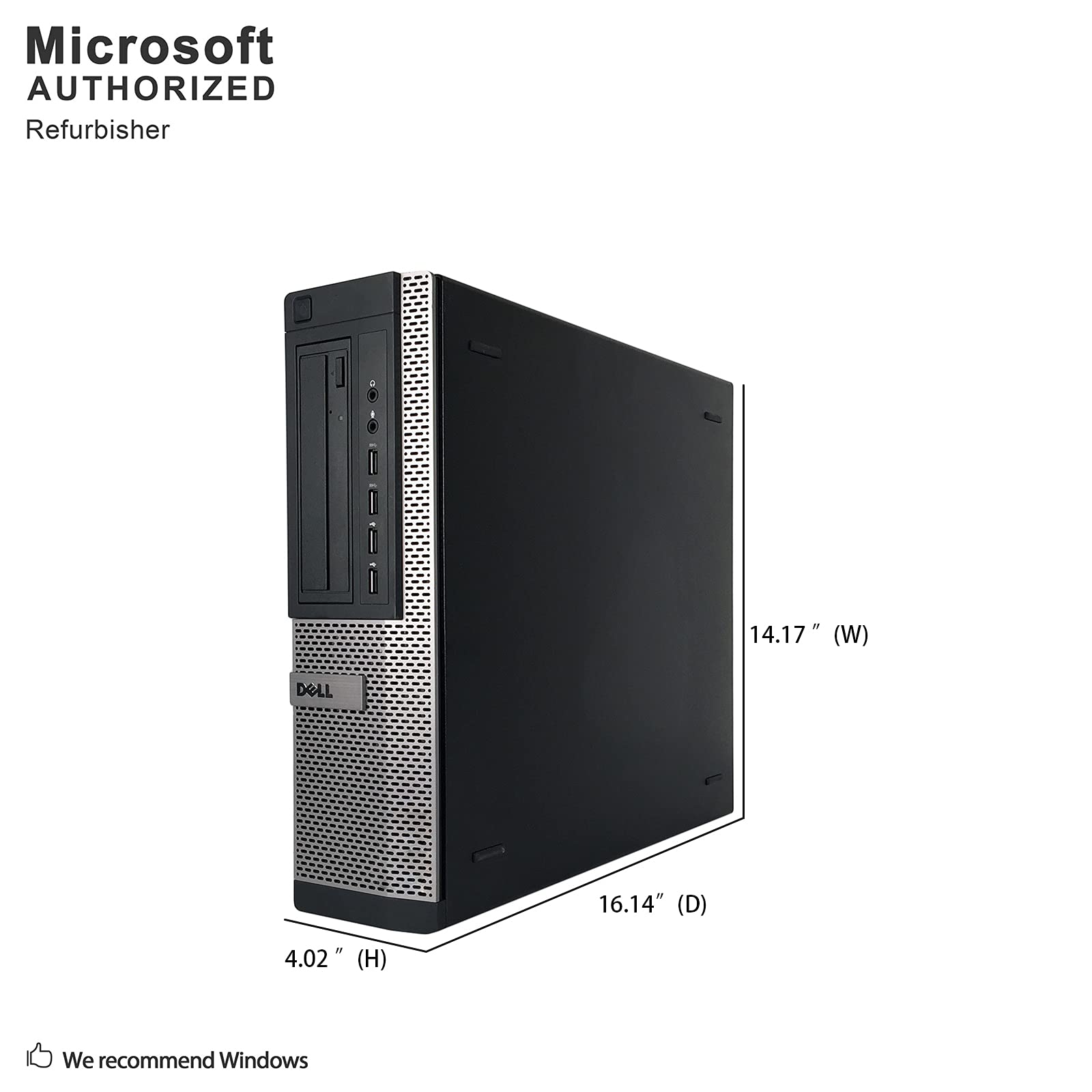 Refurbished Dell Optiplex 9010 Business Desktop PC - Intel Core i5-3470 3.2GHz, 16GB RAM, 1TB HDD, WiFi, HDMI, DVD, Win 10 Pro (Renewed) - Perfect for Home Office, Small Business & Remote Work