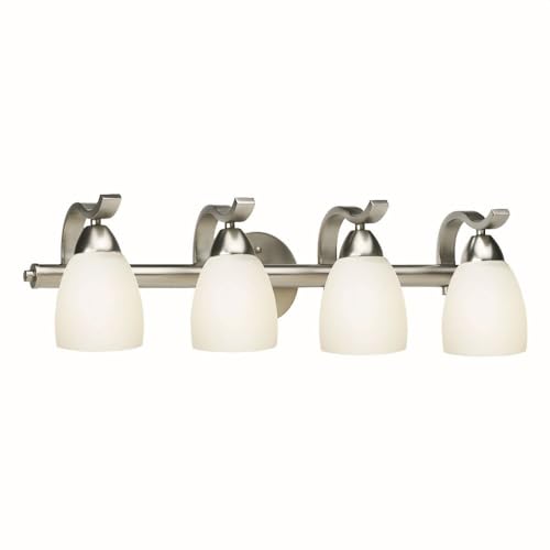 4-Light Bathroom Vanity Light Fixture - Modern LED Wall Sconce for Makeup Mirror Lighting, Bedroom & Dressing Room Decor