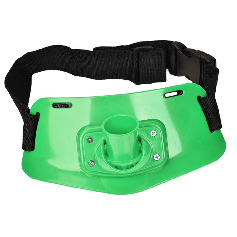 **Adjustable Fishing Rod Holder Belt for Saltwater & Freshwater Fishing - Boat & Shore Fishing Gimbal Waist Belt (Green) - Perfect for Fighting Big Fish & Hands-Free Angling**