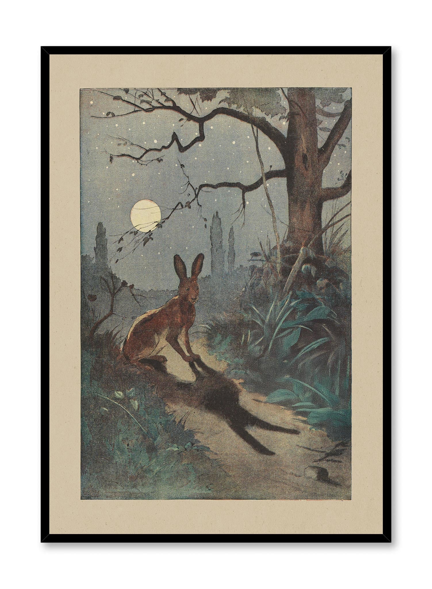 Moonlit Dreams Wall Art Poster - Vintage Celestial Decor for Bedroom, Living Room & Office - Perfect for Home Decor, Gifts & Aesthetic Spaces