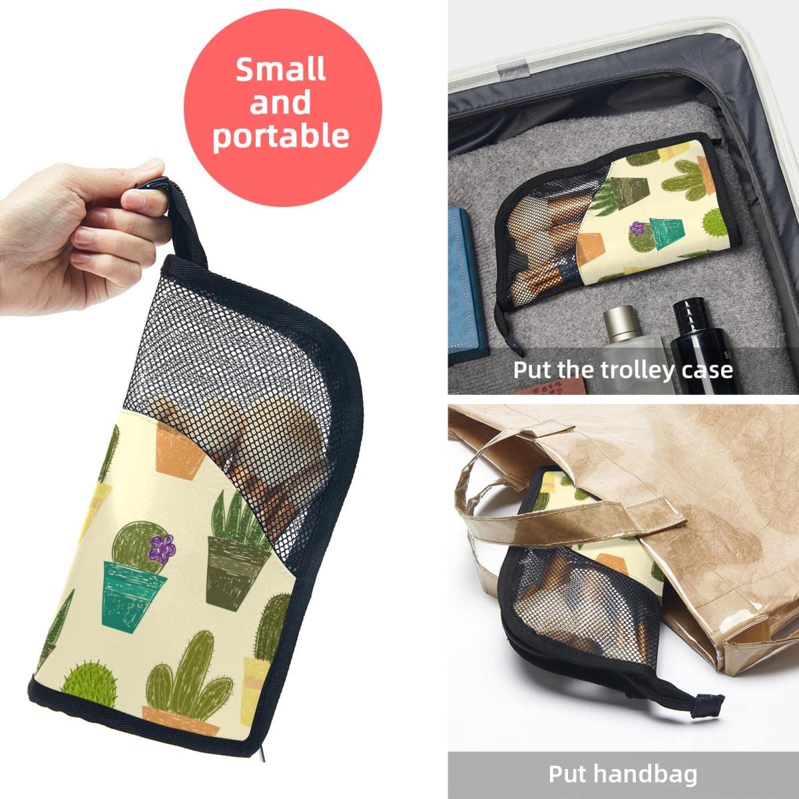 12-Piece Makeup Brush Organizer Bag with Succulents Design - Portable Travel Cosmetic Brush Holder Case for Makeup Artists & Beauty Enthusiasts - Perfect for Home, Travel & Professional Use