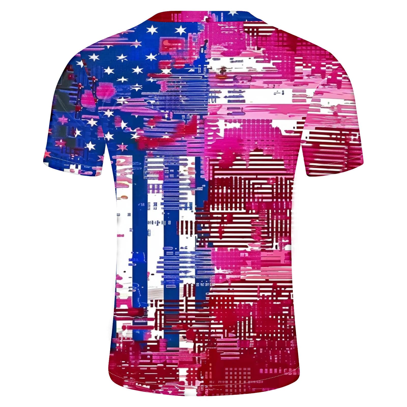 Patriotic American Flag Graphic T-Shirts for Men - 4th of July Independence Day Short Sleeve Tees - Comfortable Summer Casual Tops for BBQ, Beach & Outdoor Activities