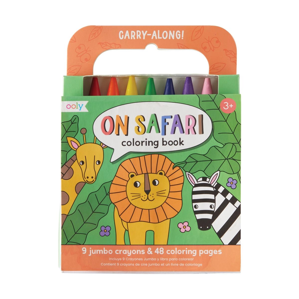 Portable Safari-Themed Crayon & Coloring Book Kit for Kids - Travel, Road Trips, and Outdoor Adventures
