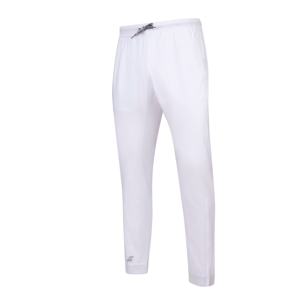 Babolat Junior Play Pants for Kids - White Tennis Training Pants | Comfortable & Durable for Practice & Matches