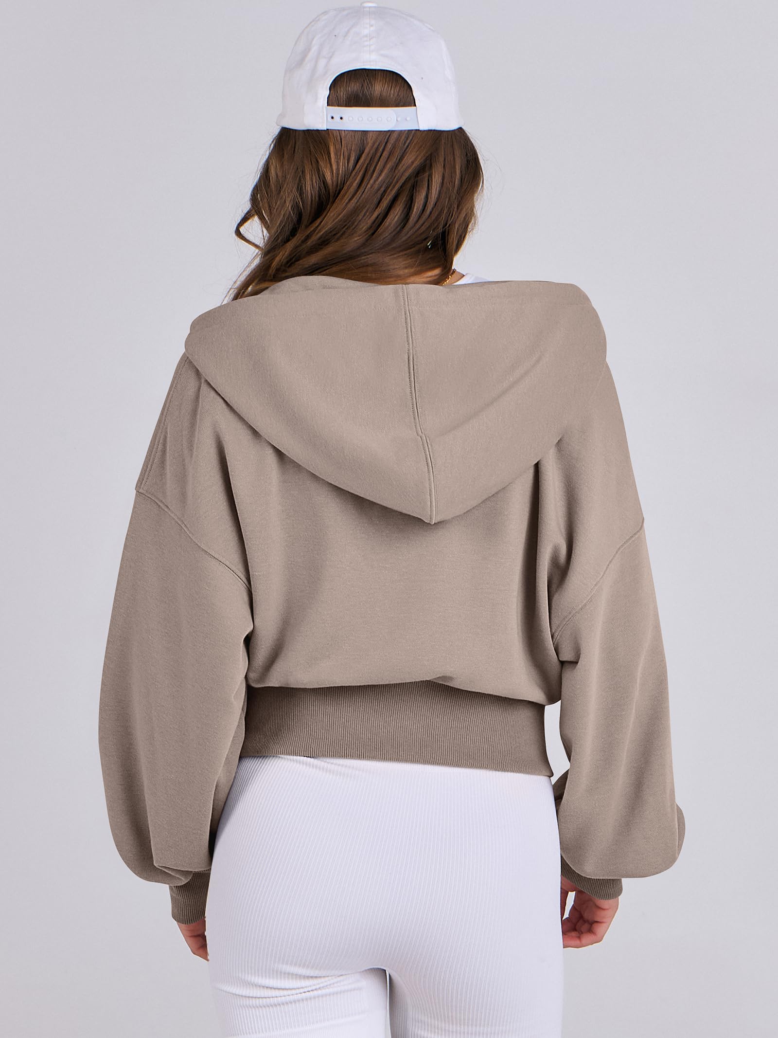 ANRABESS Women's Cropped Zip Up Hoodie Casual Spring Jacket 2025 Trendy Sweatshirt | Perfect for Streetwear, Gym & Everyday Outfits