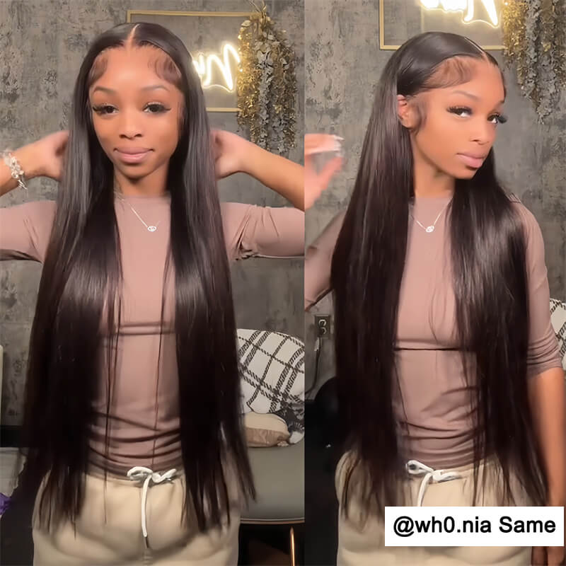 Eullair Perfect Chocolate Brown Lace Frontal Human Hair Wig - Natural Looking 13x4 HD Lace Wig for Black Women | TikTok Viral Hairpiece for Everyday Wear & Special Occasions