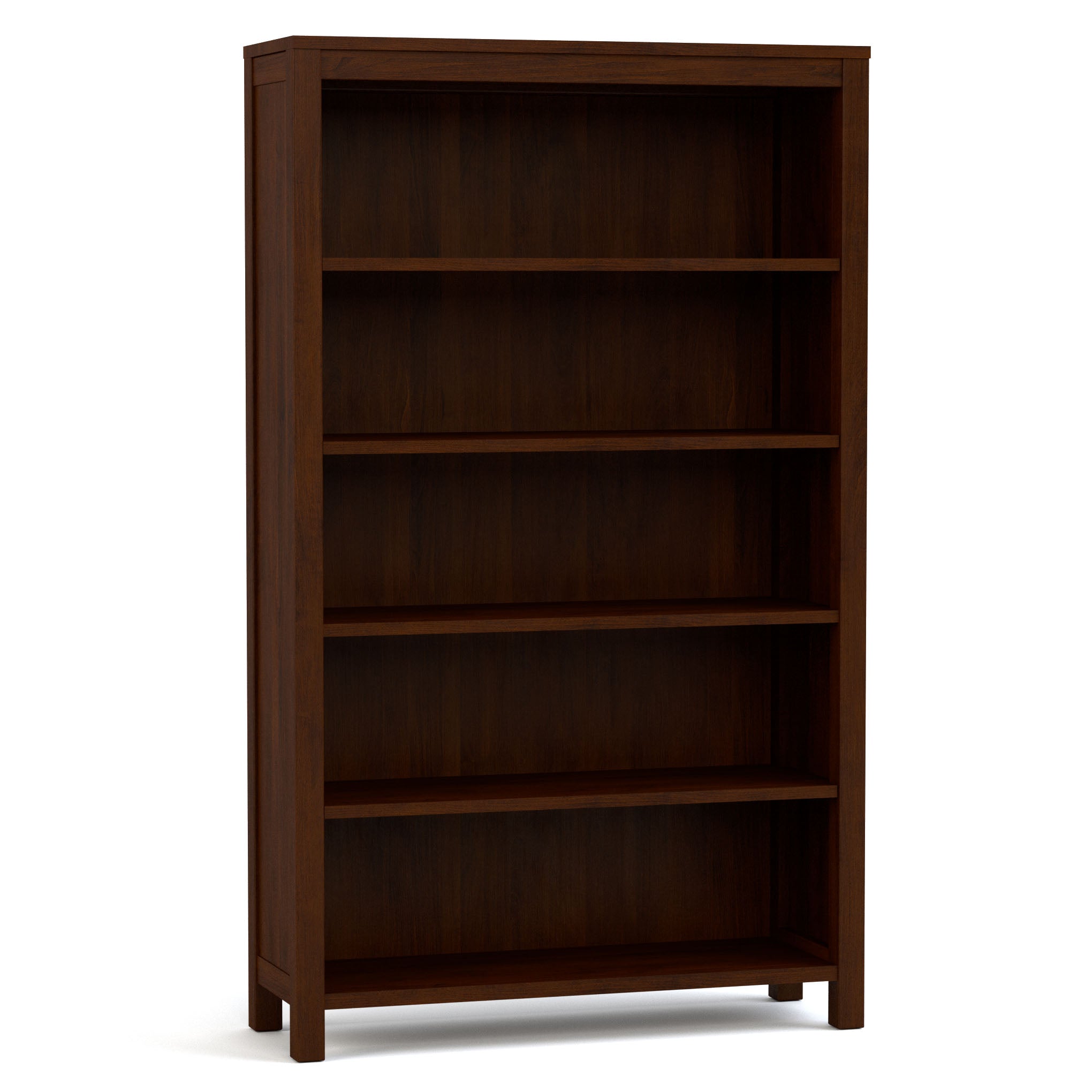 Origins 60 Inch Tall Wooden Bookshelf - 5-Tier Storage Shelf for Living Room, Bedroom, Office & Study - Sturdy Bookcase for Organizing Books, Decor & Essentials