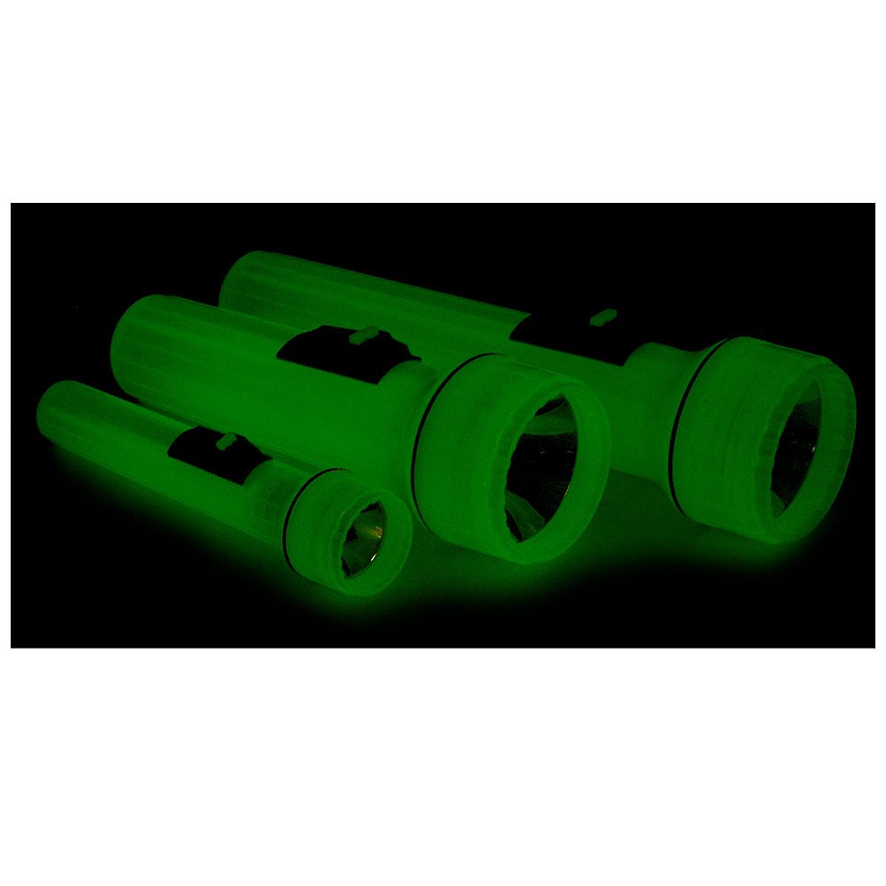 75-SS235 Glow in The Dark Flashlights - 3 Pack, Bright LED Emergency Flashlight for Camping, Hiking, Power Outages & Outdoor Adventures