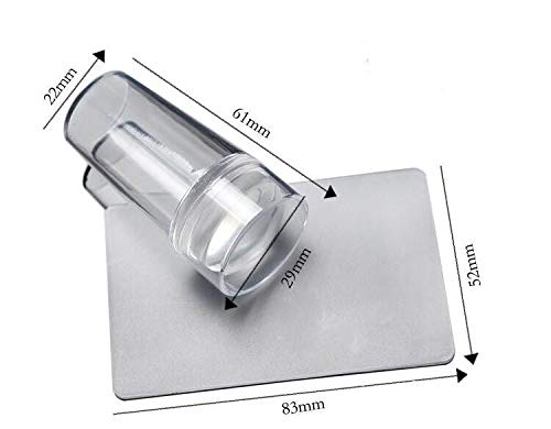 1PC Soft Silicone Jelly Nail Stamper & Scraper - Transparent Nail Art Tool for DIY Manicure & Professional Salon Use