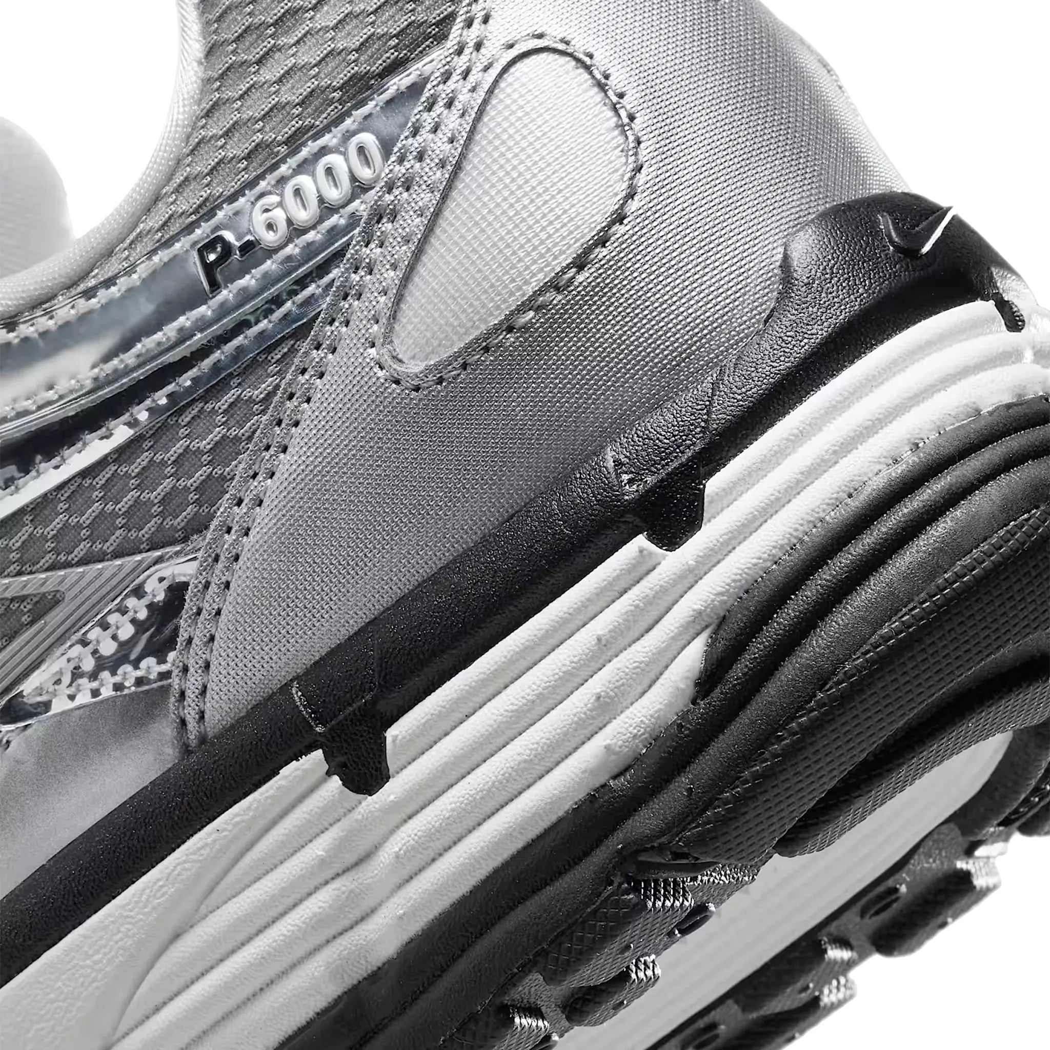 Nike P 6000 Running Shoes for Men - Metallic Silver Retro Sneakers | Lightweight Cushioned Comfort for Jogging, Gym Workouts & Casual Wear