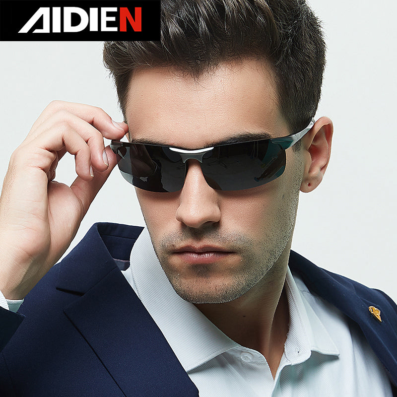 Aidien Men's Full Rim Square TR90 Myopic Reading Glasses & Sunglasses - Lightweight & Durable for Indoor Reading & Outdoor Sun Protection