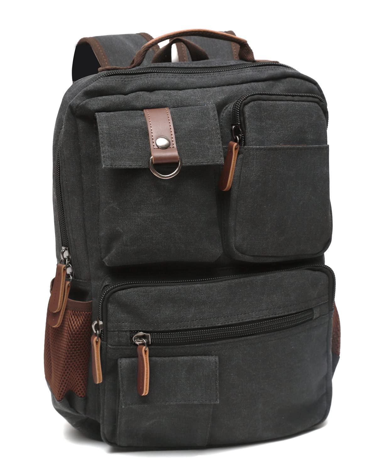 Vintage Canvas Travel Backpack - Durable Laptop Rucksack with Message Design (220807-02) - Perfect for College, Commuting & Outdoor Adventures
