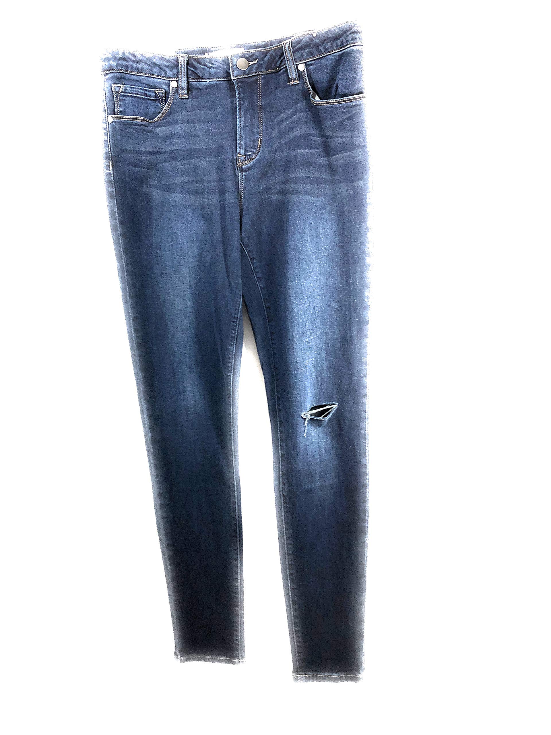 Noelle Ripped Skinny Jeans for Women - Dark Wash Denim Pants, High Waisted Slim Fit Stretch Jeans | Perfect for Casual Wear, Date Night & Office Outfits