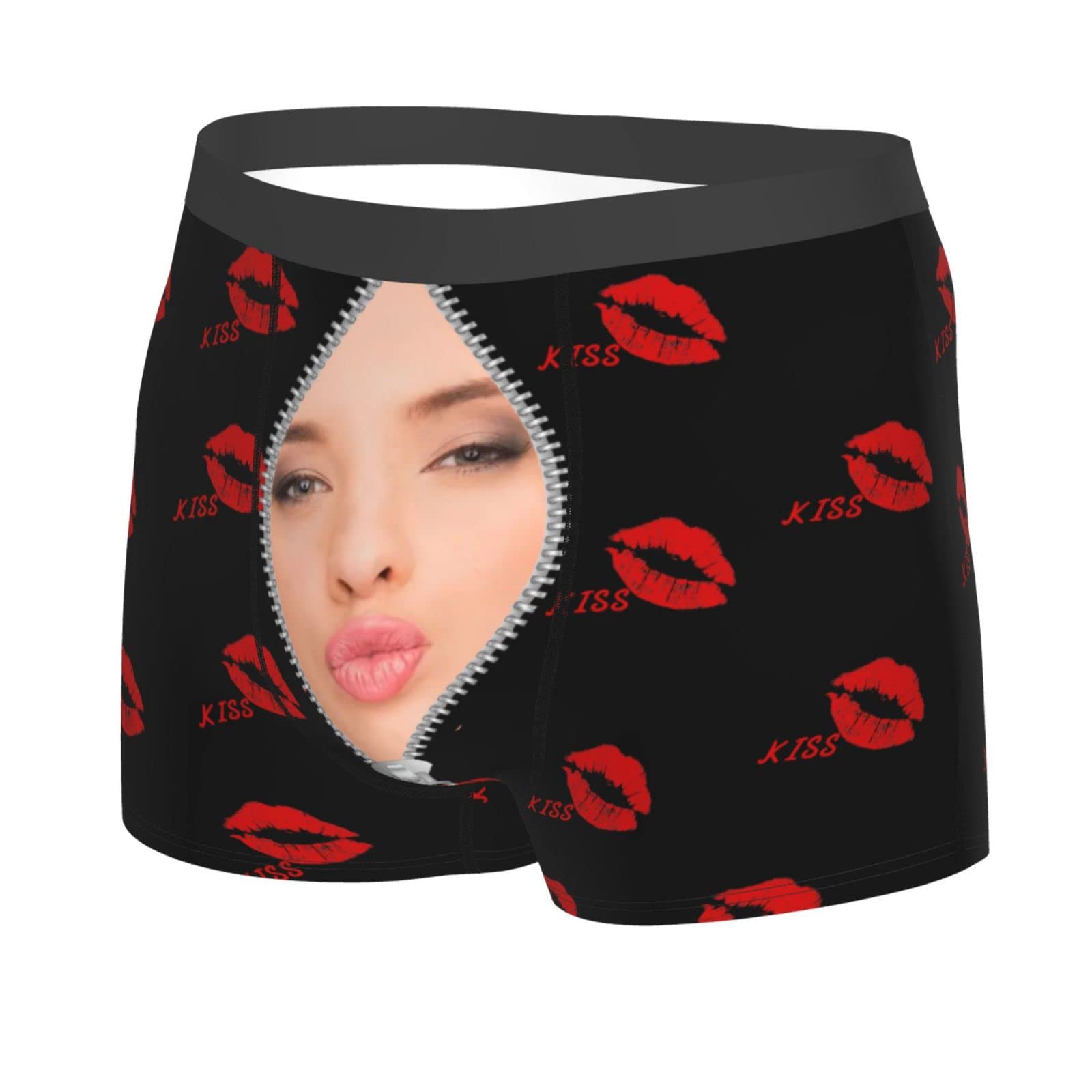 Custom Photo Boxer Briefs for Men - Personalized Funny Face Print Underwear - Unique Gift for Husband or Boyfriend - Perfect for Birthdays, Anniversaries & Special Occasions