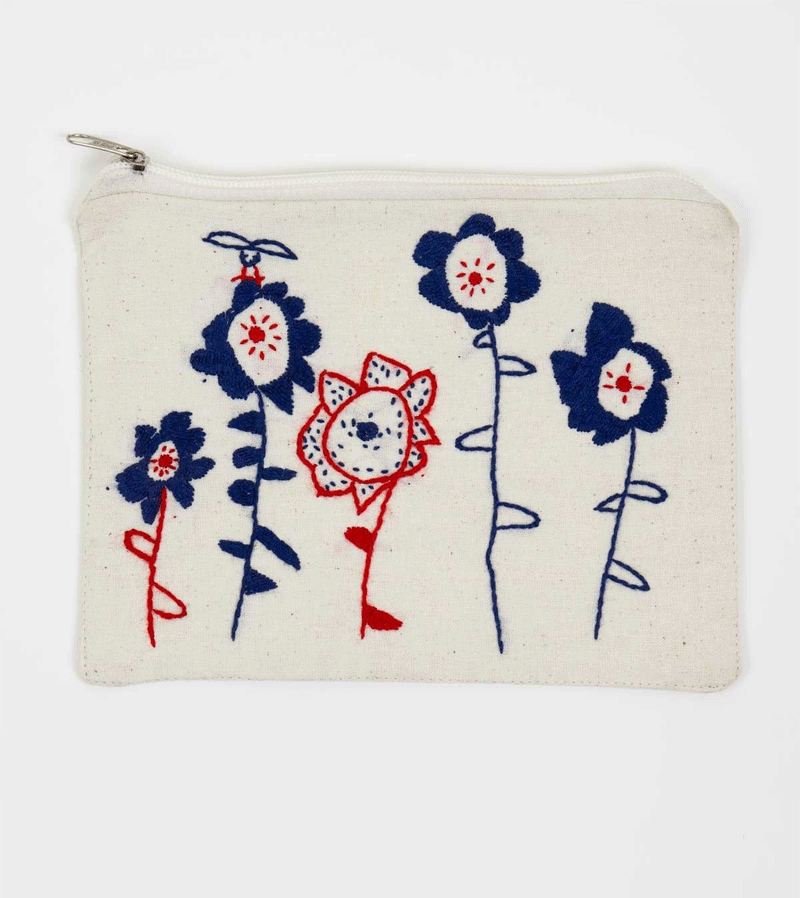 Khulna Flower Purse by AfroArt - Handmade African Print Clutch Bag for Women | Perfect for Weddings, Parties & Special Occasions