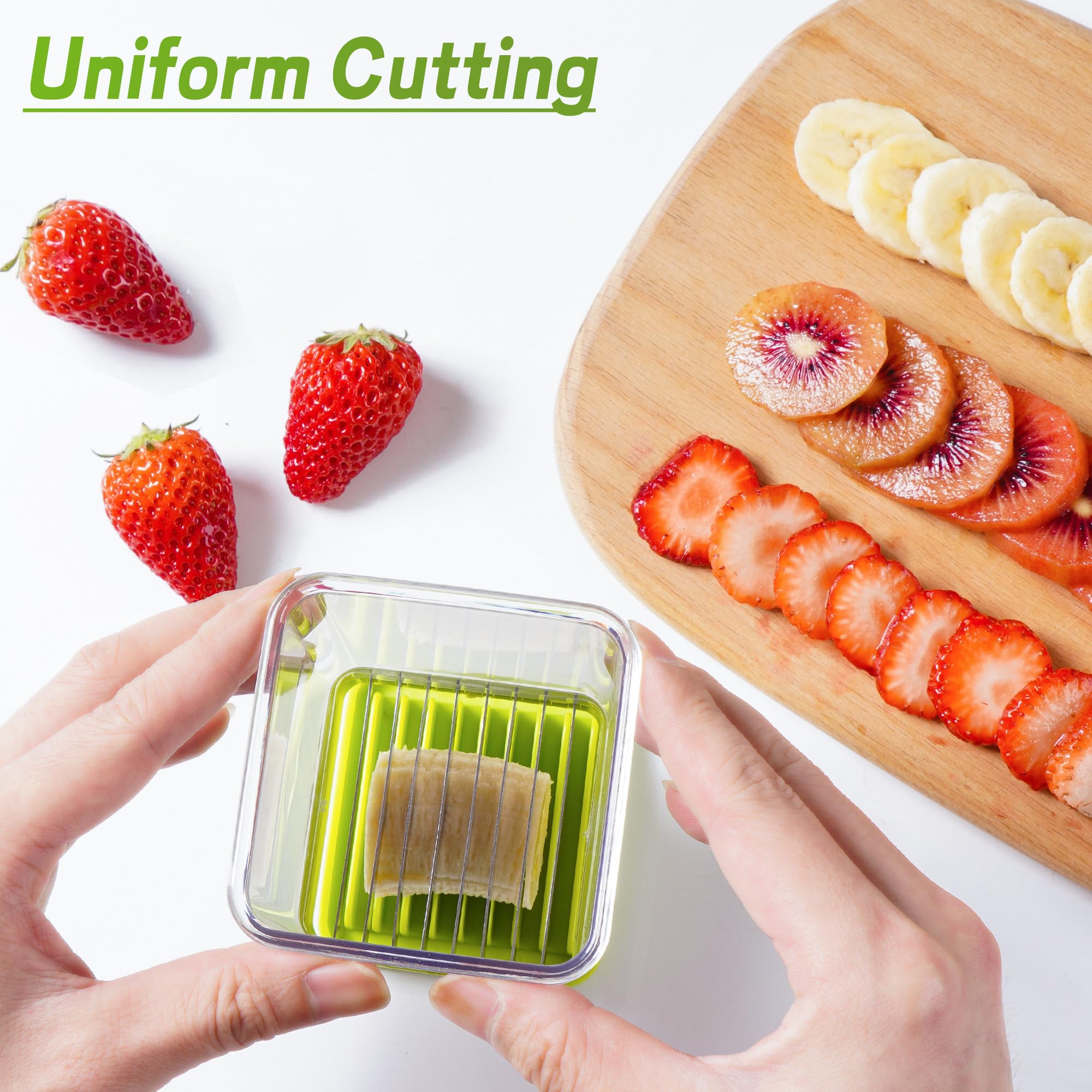 Creative Fruit Slicer - Green Cup-Shaped Kitchen Tool for Quick Fruit & Vegetable Salad Prep (5 Inches) - Perfect for Parties, Healthy Snacks & Meal Prep