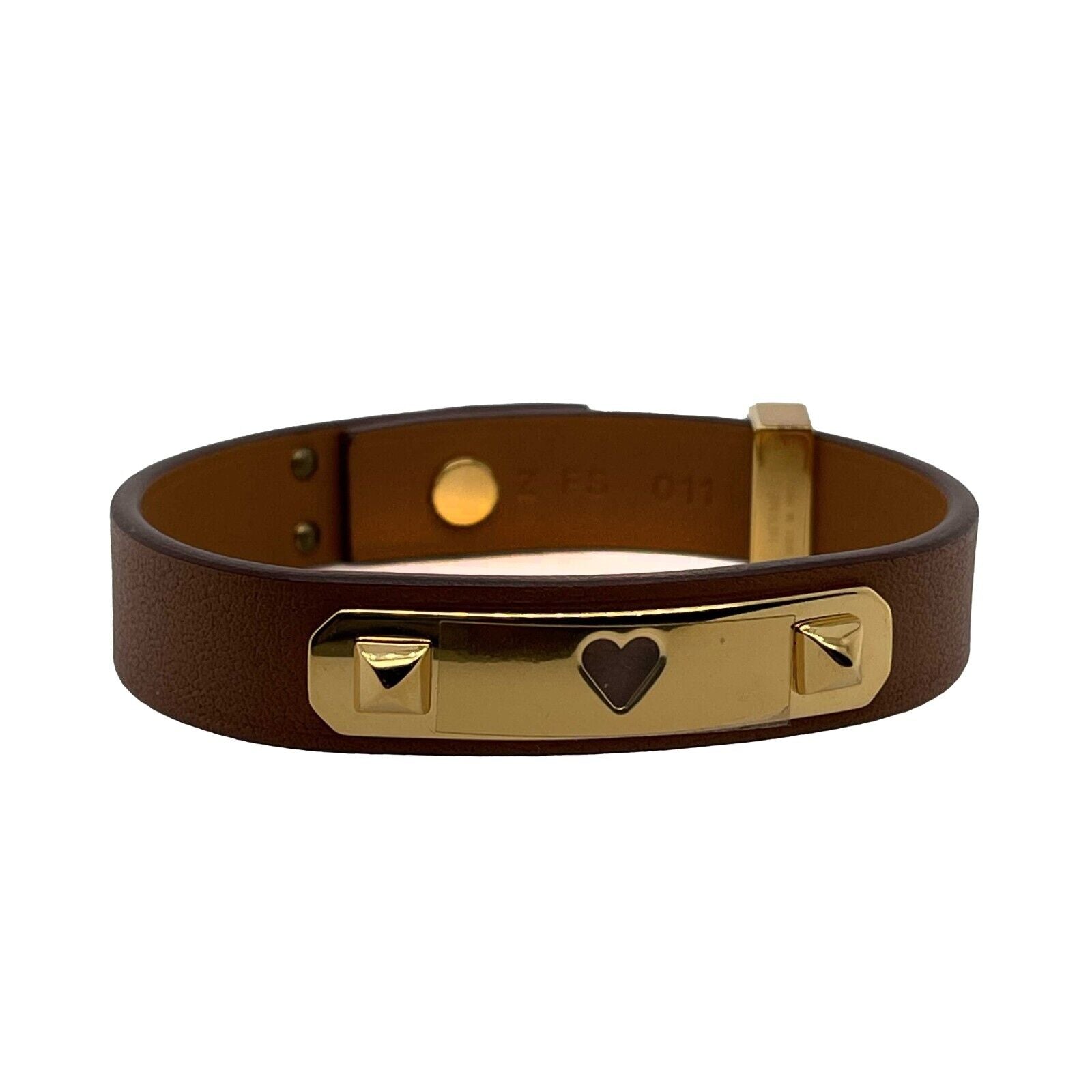 Hermes NEW As de Coeur Gold Bracelet T3 Z FS 011 - Luxury Heart Charm Bracelet for Women, Elegant Gold Jewelry Gift for Her, Perfect for Valentine's Day, Anniversary & Special Occasions