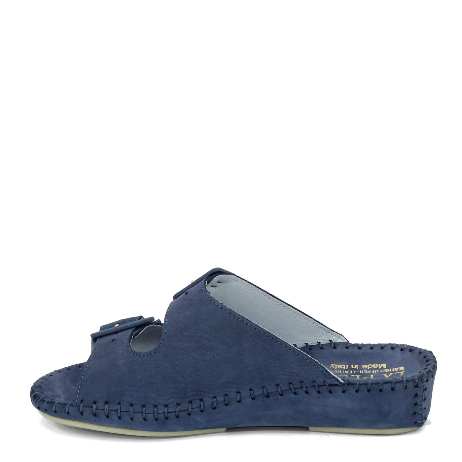 La Plume Women's Jen Sandal - Denim Nubuck Leather Comfortable Casual Shoes Size 40 M (US 9) for Summer Outings, Beach Walks and Everyday Wear