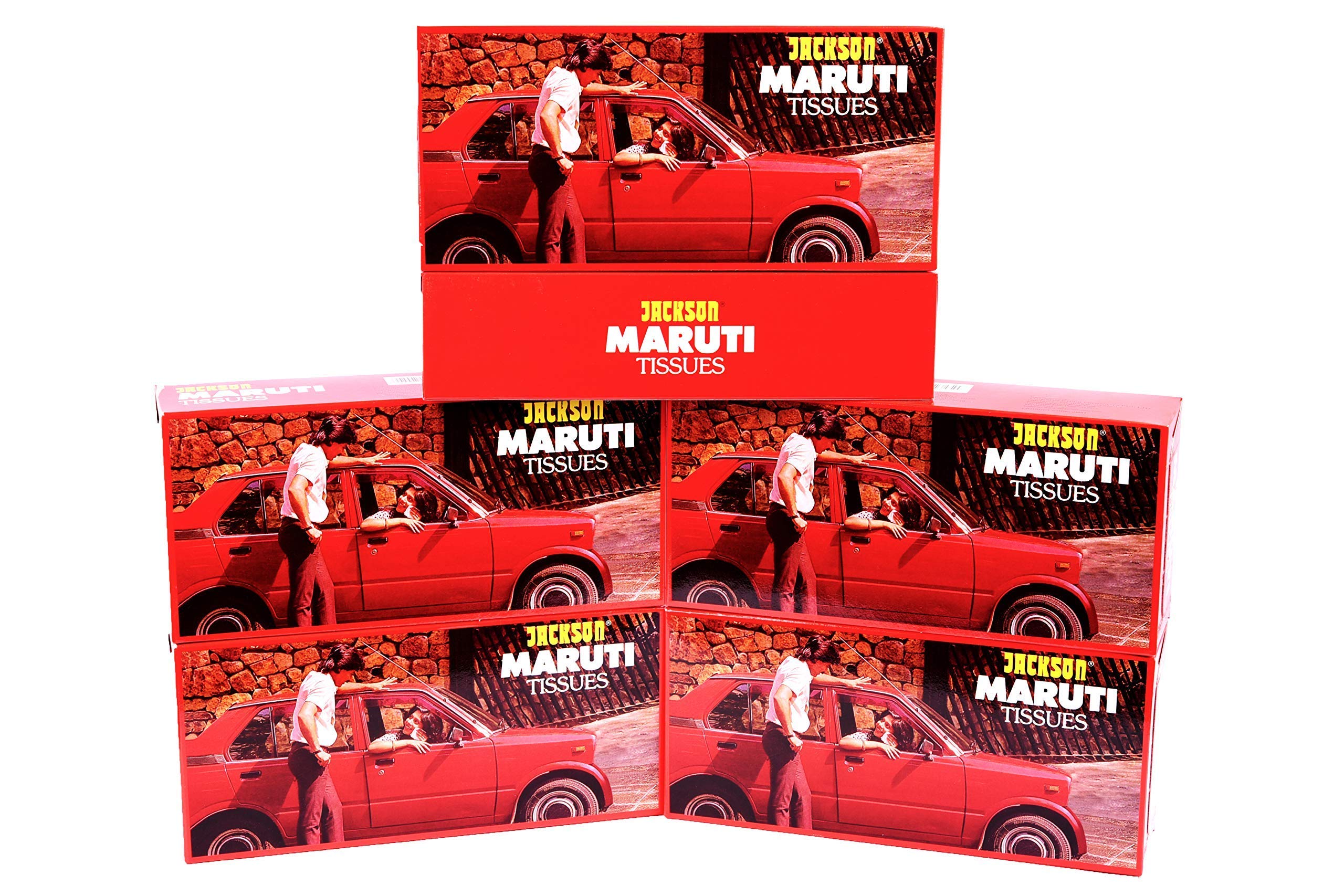 Premium Jackson Maruti 2-Ply Facial Tissues - 6 Boxes (100 Sheets Each) | 600 Total Soft Tissues for Home, Office & Travel | Gentle for Nose & Face | Bulk Tissue Supply
