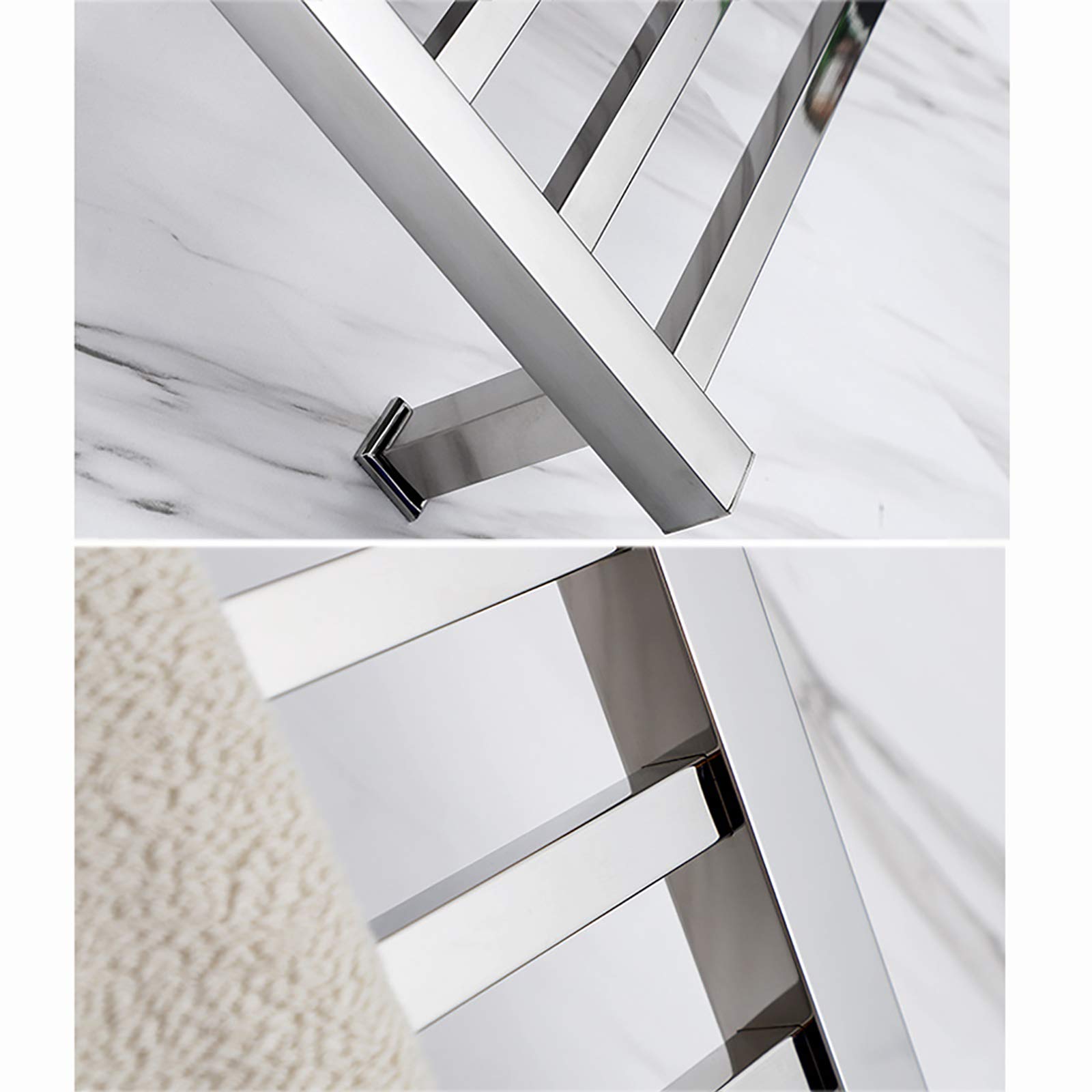Premium Electric Towel Warmer - 10-Bar 304 Stainless Steel Heated Towel Rack with Timer, Waterproof & Wall Mounted (78x50x12cm) for Bathroom, Spa, or Luxury Home Use - Fast Warming & Energy Efficient Plug-in Design