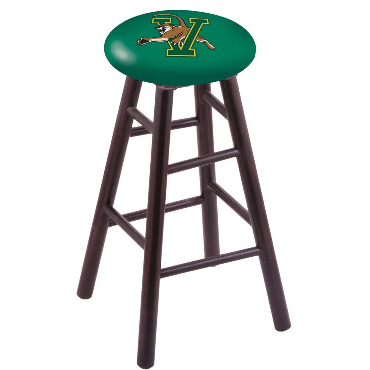 Holland Bar Stool Co. Dark Cherry Maple Wood Bar Stool with Vermont Seat - Rustic Pub & Kitchen Counter Stool for Home & Commercial Use