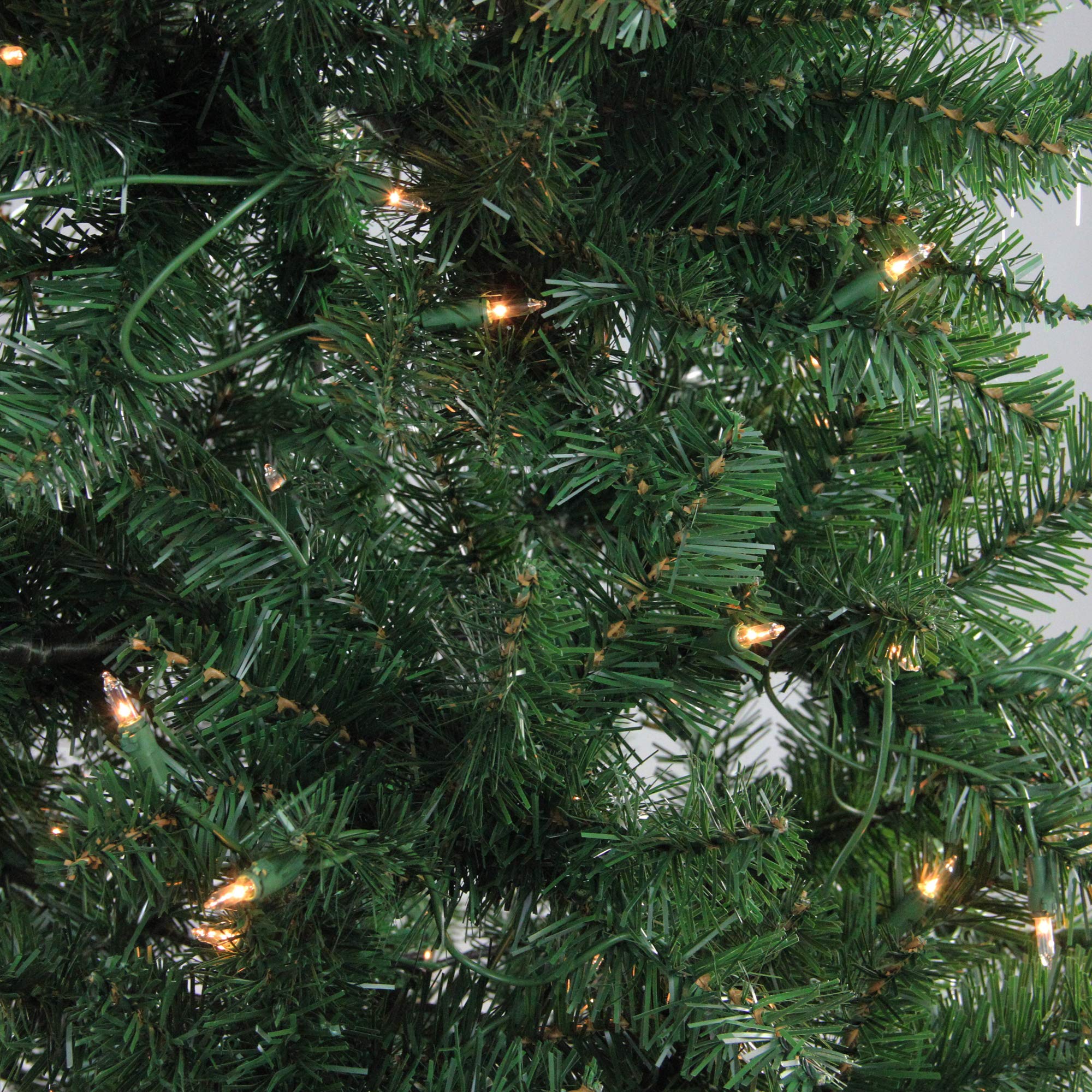 6.5' Pre-Lit Slim Artificial Christmas Tree with Clear Lights - Eastern Pine Style for Home Holiday Decor | Perfect for Living Room, Office & Party Decoration