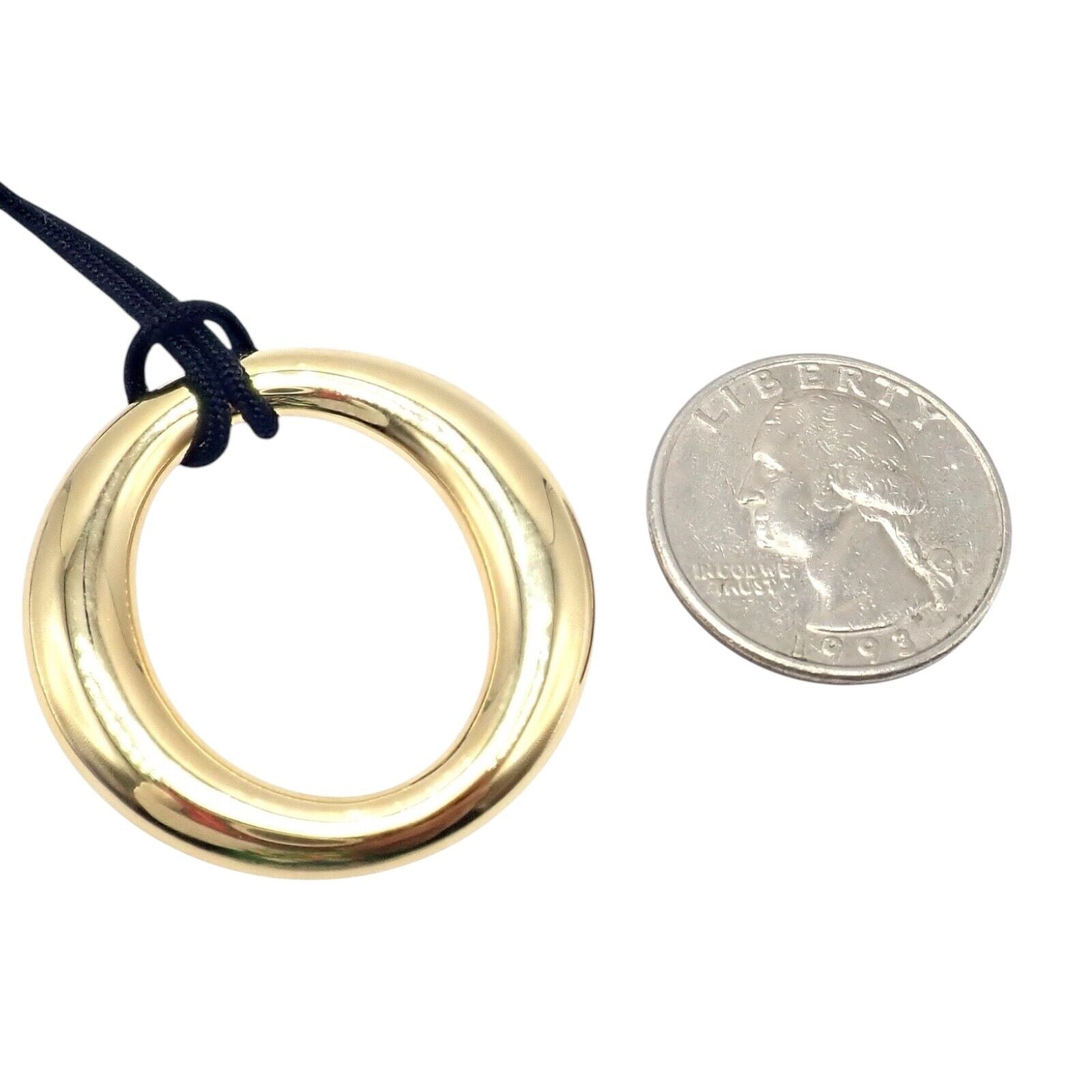 Tiffany & Co 18k Yellow Gold Elsa Peretti Medium 35mm Sevillana Necklace - Elegant Jewelry Gift for Women, Perfect for Weddings, Anniversaries & Special Occasions