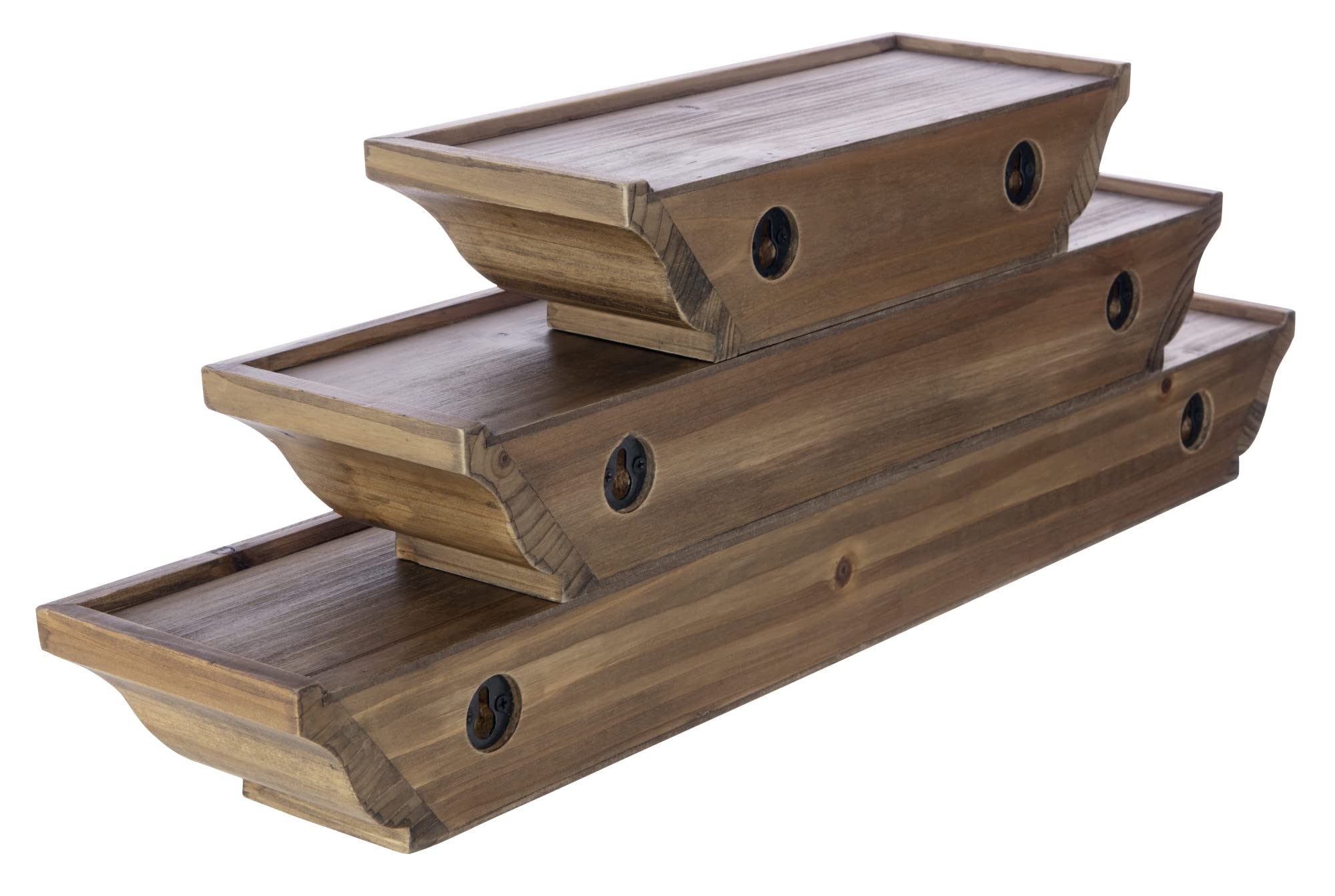 Kiera Grace Muskoka Fitz Wooden Shelves Set of 3 - 12