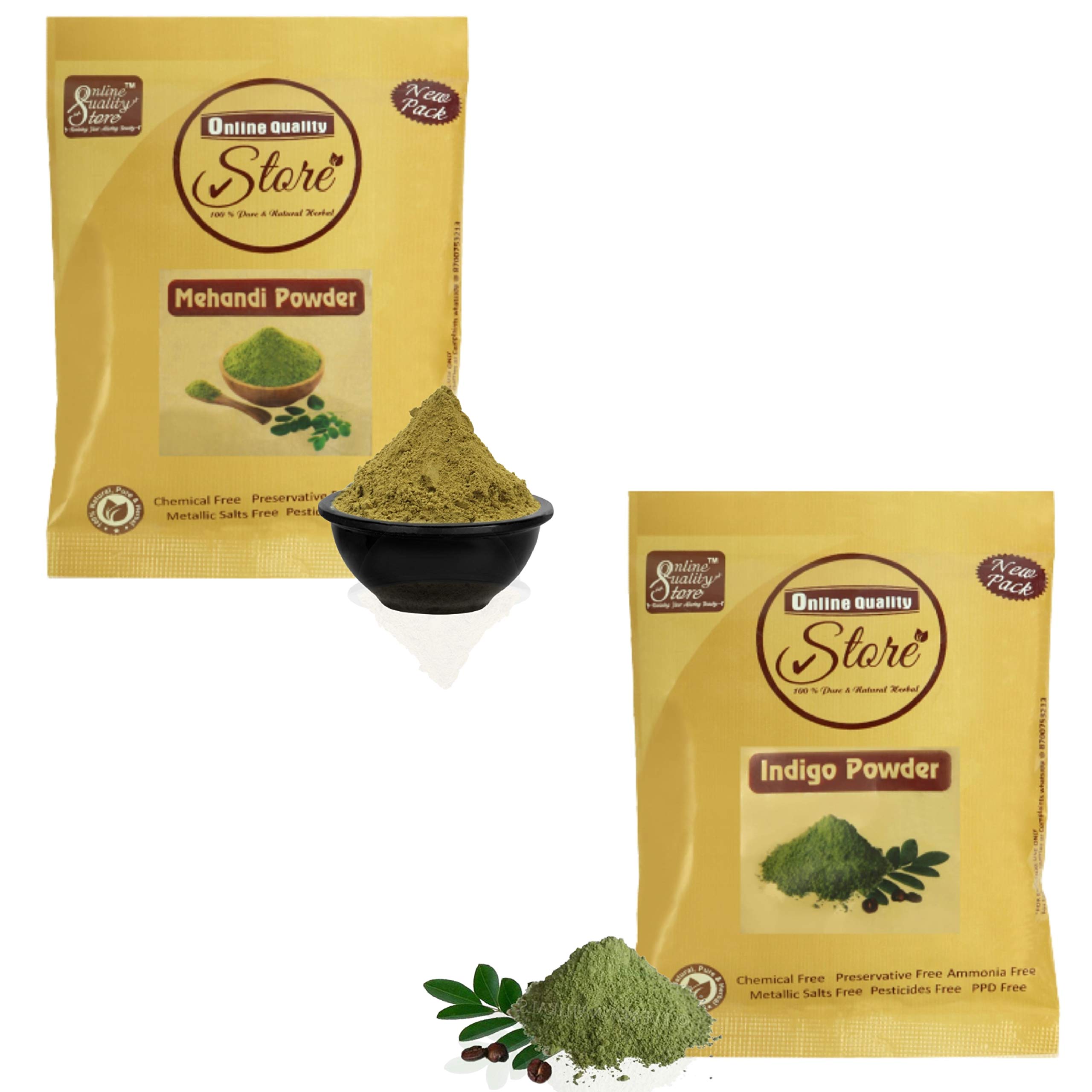 Natural Indigo Powder (Indigofera Tinctoria) 100g - Organic Black Hair Dye with Henna for Gray Coverage | Chemical-Free Herbal Hair Color for Men & Women | Perfect for DIY Hair Coloring at Home & Professional Salon Use