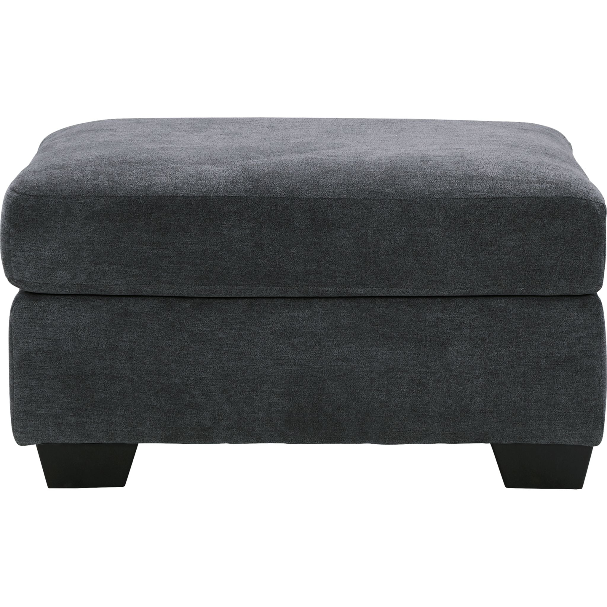 Ambrielle Oversized Accent Ottoman in Gunmetal - Modern Footrest & Extra Seating for Living Room, Bedroom or Office
