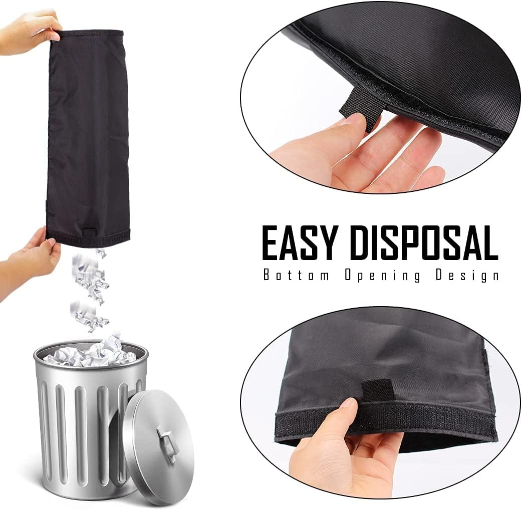 Encell Black Auto Seat Back Litter Trap Car Organizer - Car Trash Can for Coffee Cups, Snacks & Waste - Perfect for Road Trips, Commuting & Family Travel