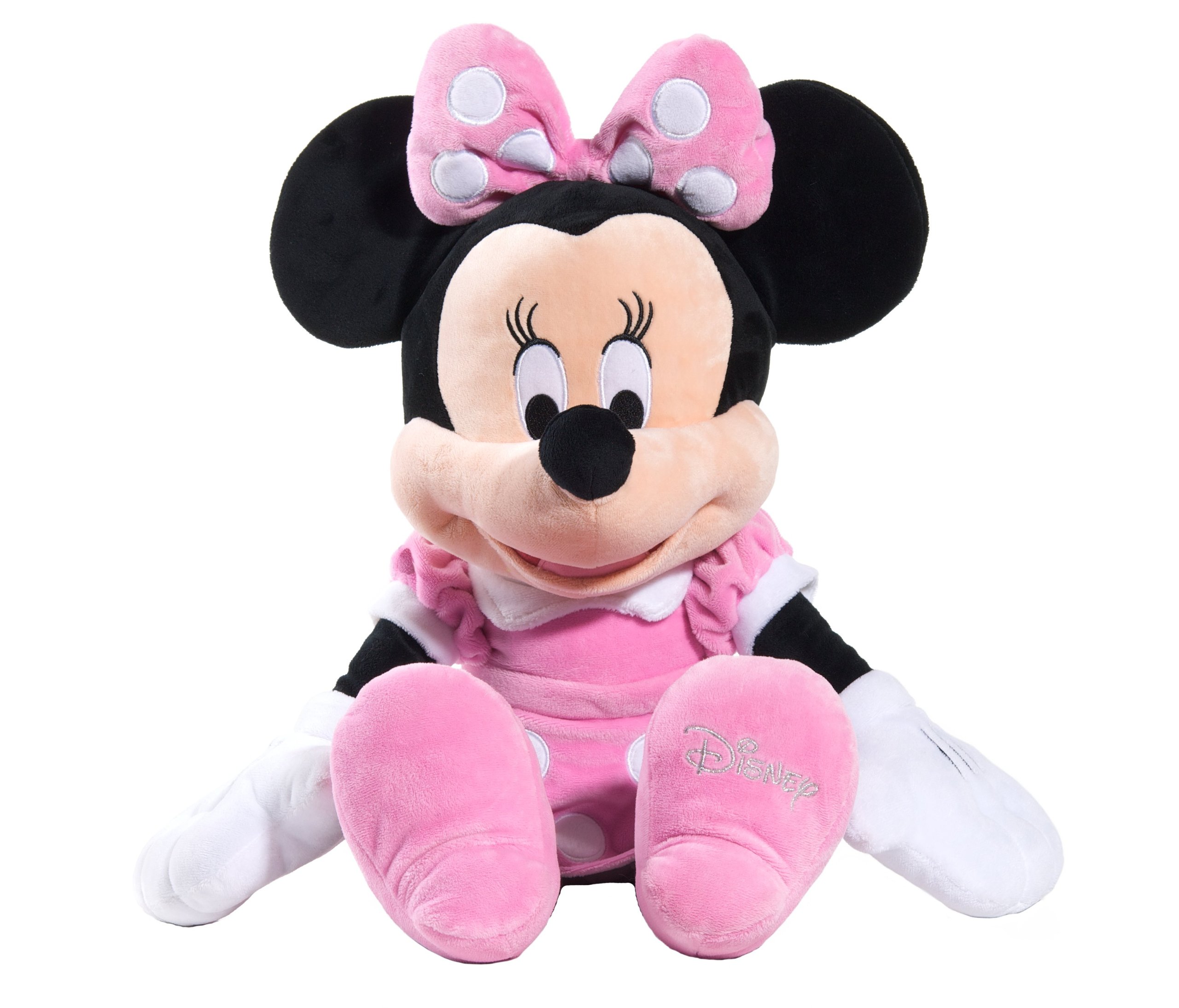 Disney Classic Just Play Minnie Mouse Large Soft Plush Stuffed Animal Toy - Perfect for Kids' Bedroom Decor, Birthday Gifts & Disney Collectors