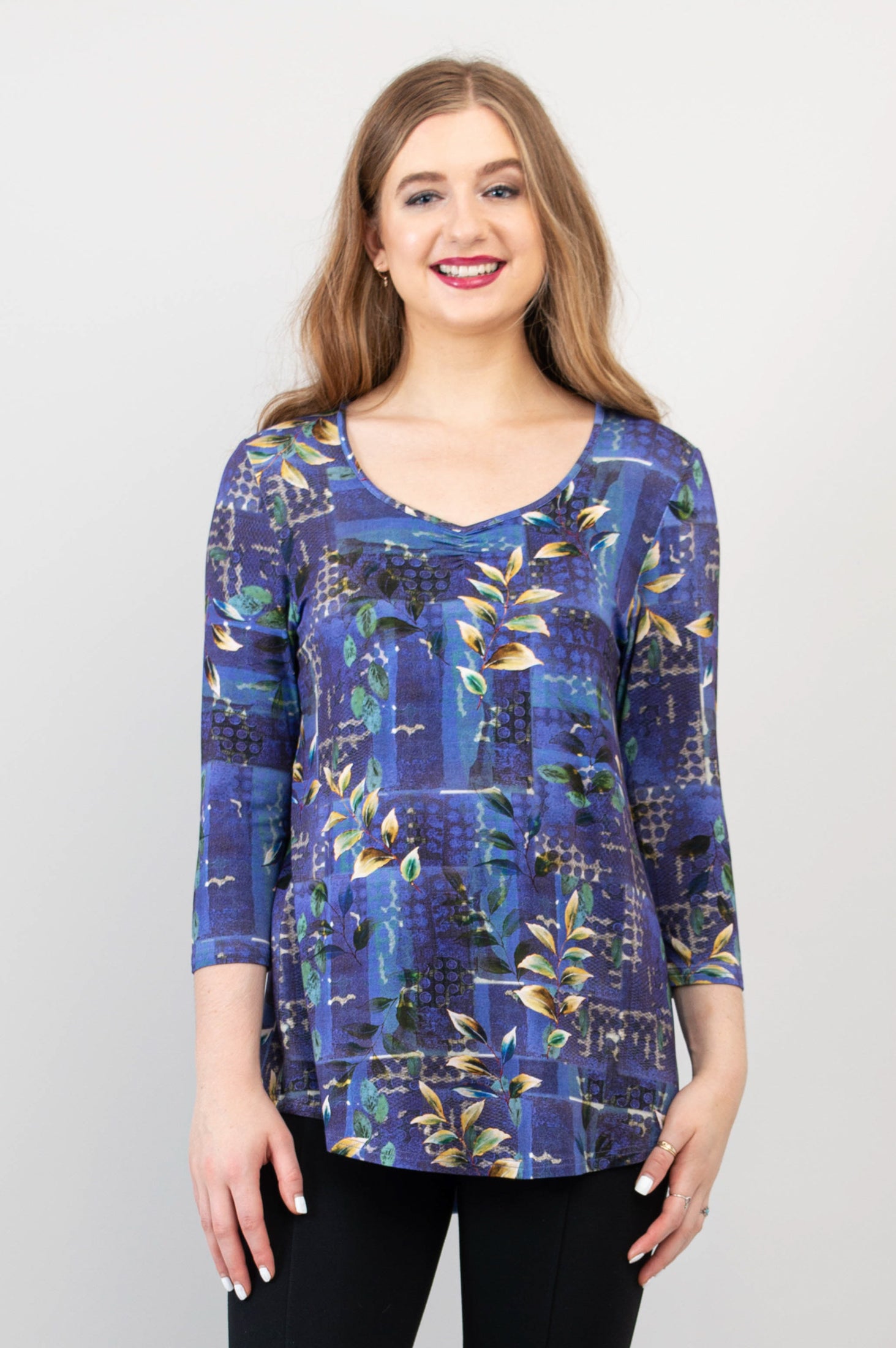 Franny Top Women's Winter Fashion - Soft Bamboo Fabric Long Sleeve Blouse for Casual Wear & Office Outfits