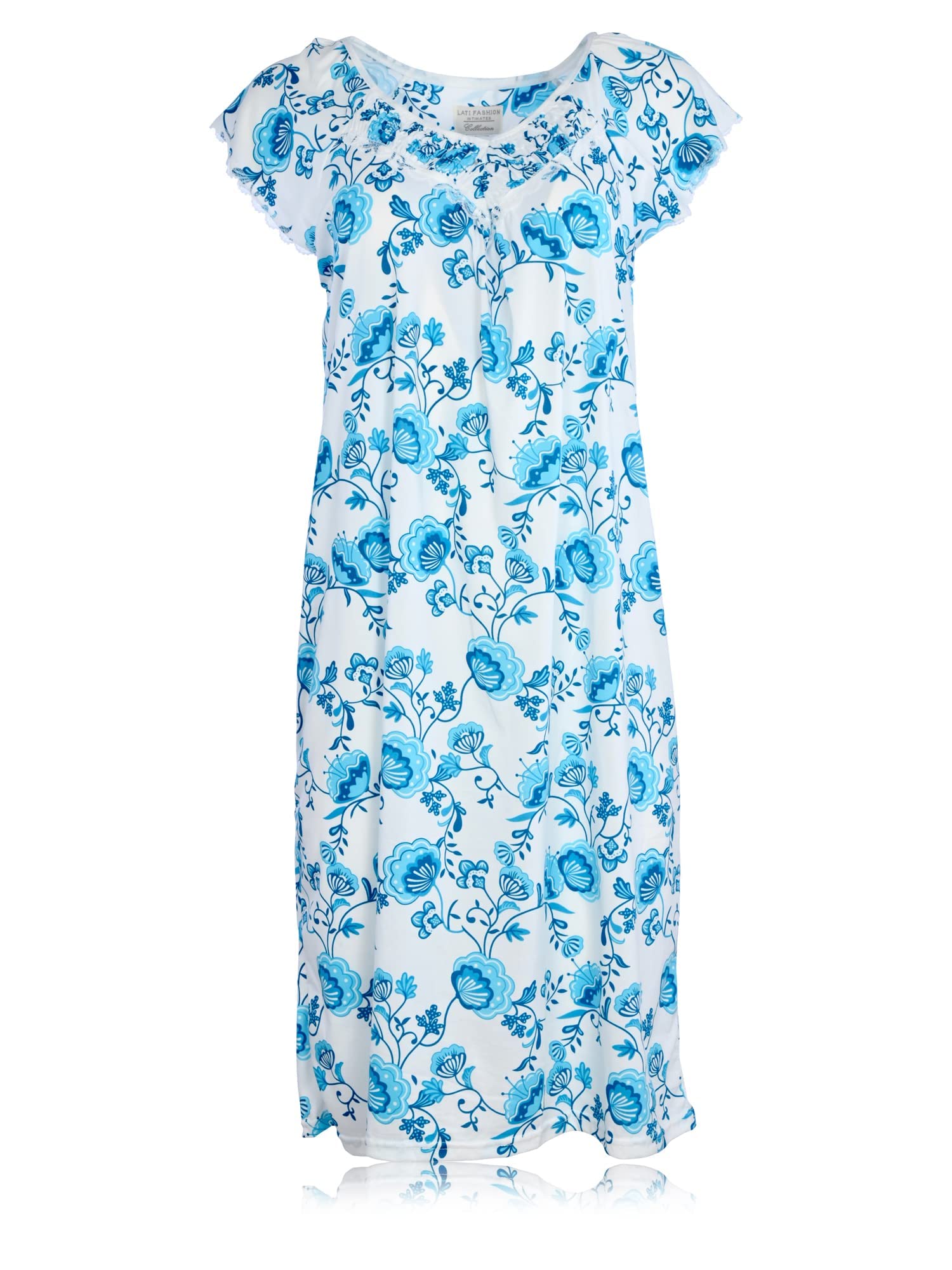 JEFFRICO Women's Soft Sleepwear Nightgown - Comfortable Pajama Dress for Relaxing at Home & Cozy Nightwear for Bedtime