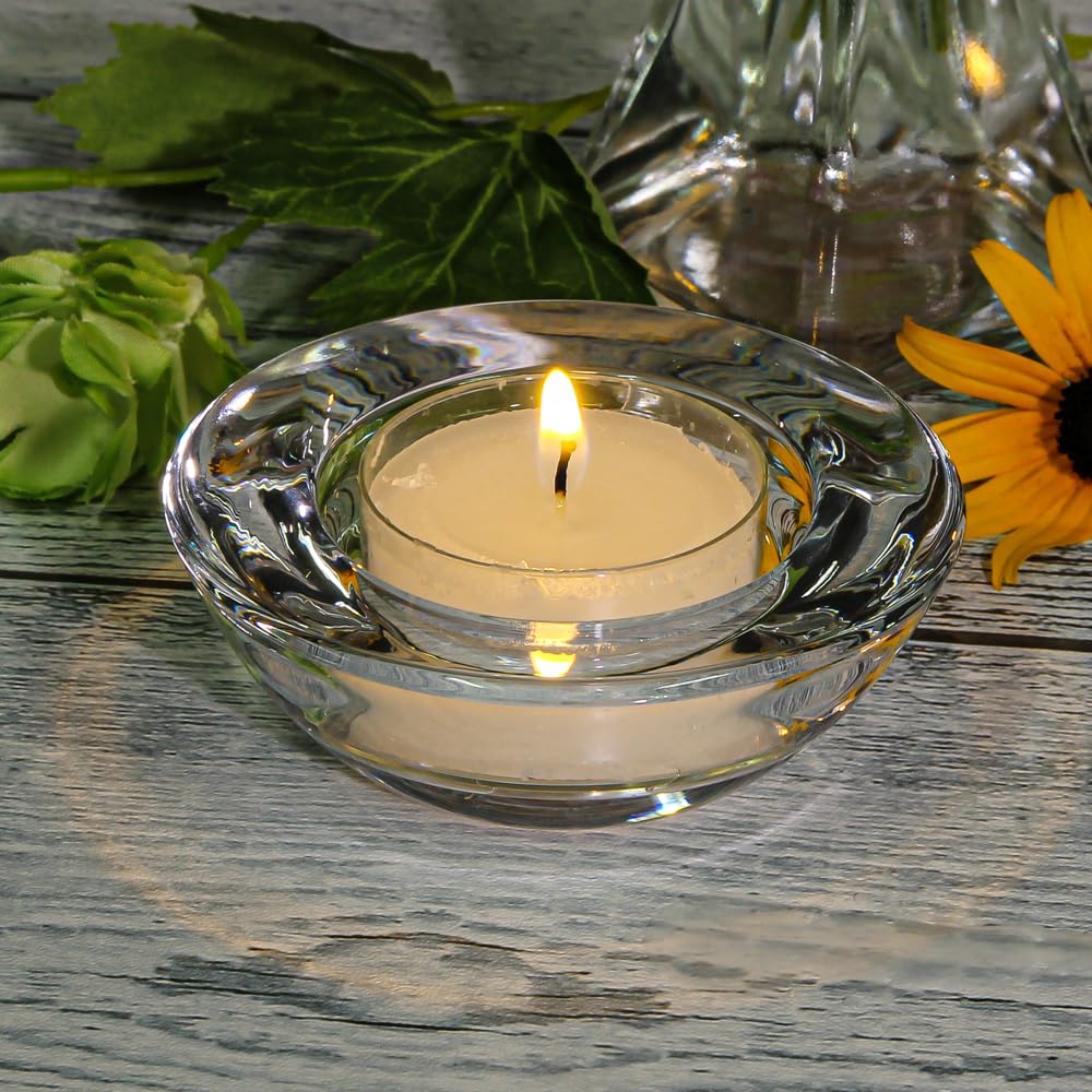 Richland® Unscented White Tealight Candles in Clear Cups - Pack of 500 for Weddings, Parties, Home Decor & Relaxation