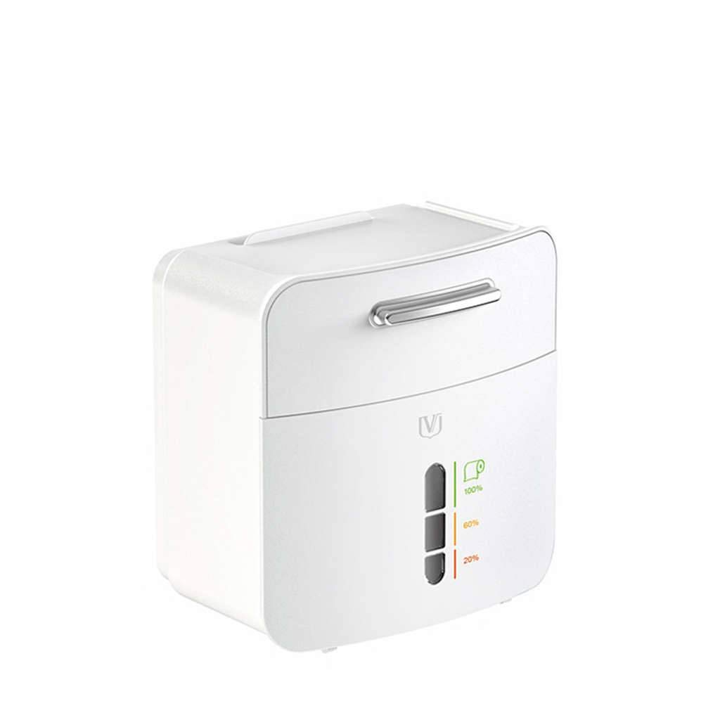 **SLOUD Waterproof Toilet Paper Holder with Storage Box & Phone Holder - Self-Adhesive No Drill Bathroom & Kitchen Organizer (White) - Perfect for Small Spaces, RVs & Apartments**