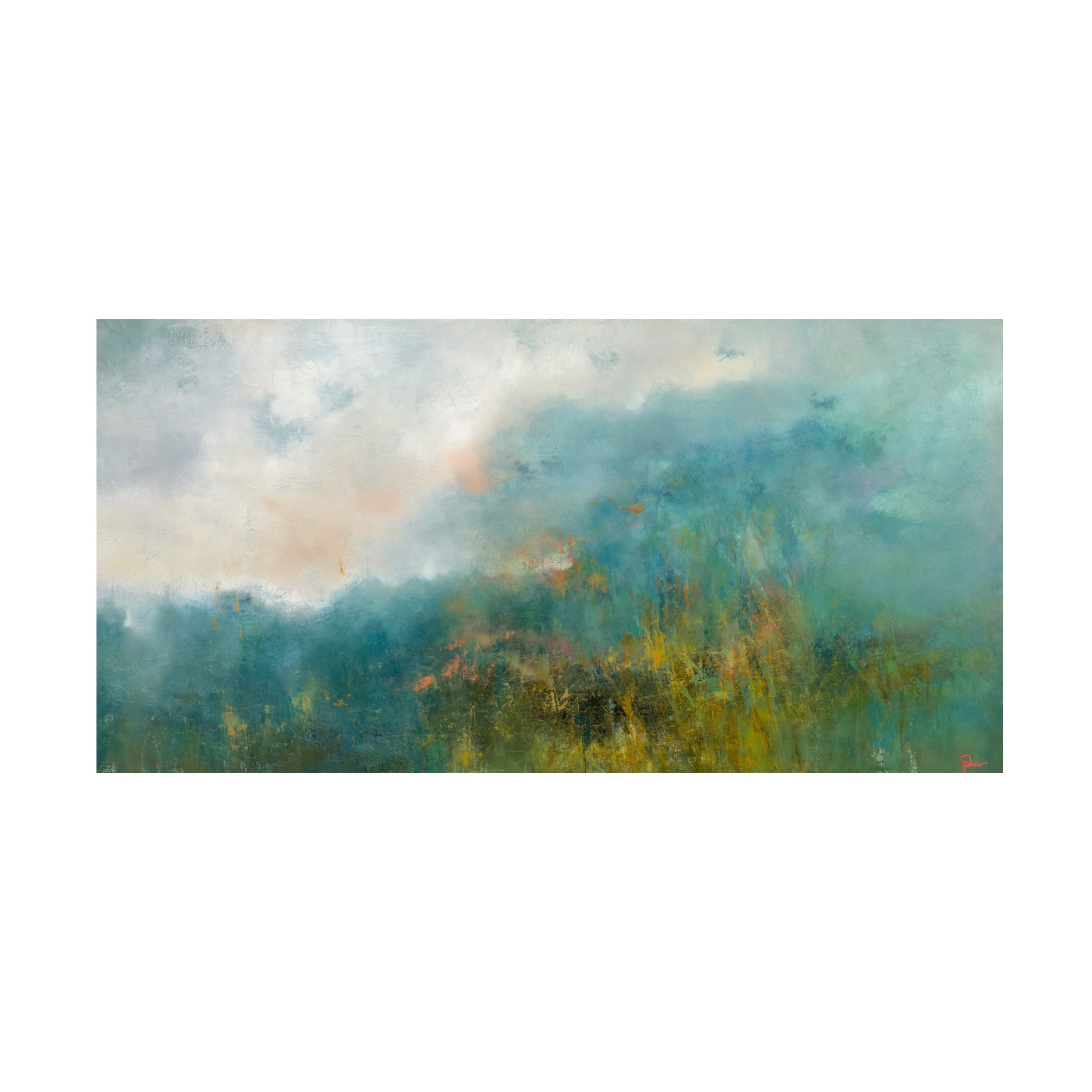 Trademark Fine Art 'Incoming' Canvas Wall Art by Patrick Dennis - Stunning Ocean Wave Painting for Beach House Decor, Living Room & Office Wall Art
