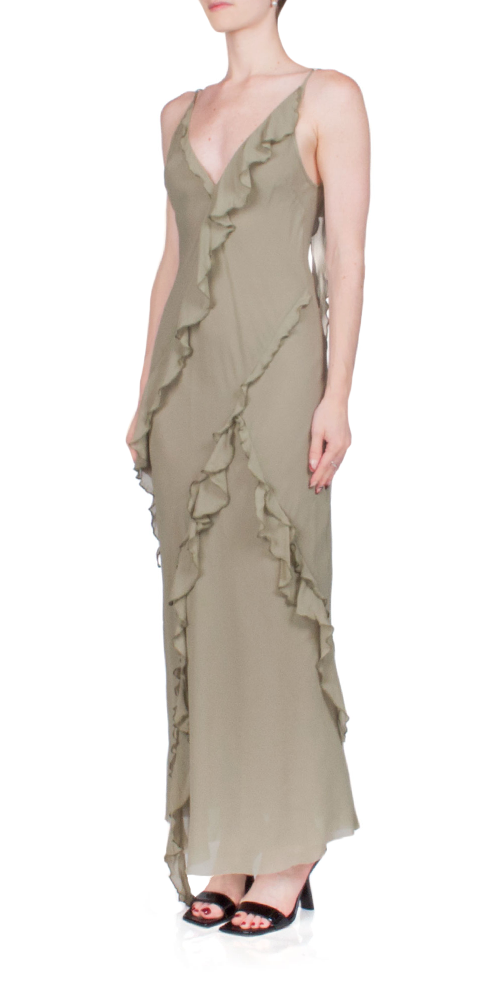 Gabriel Frill Maxi Dress for Women - Elegant Flowy Long Summer Dress with Ruffles, Boho Chic Beach Wedding Guest Dress | Perfect for Vacations, Parties & Date Nights