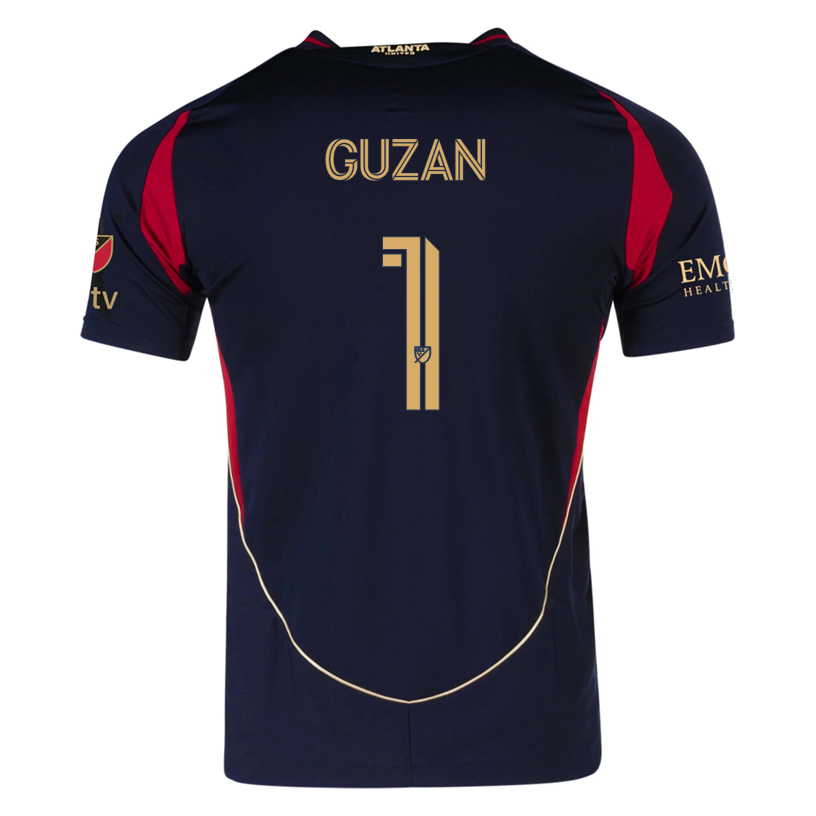 Adidas Brad Guzan Atlanta United Authentic Home Jersey with MLS Patches 25/26 - Red & Black Soccer Shirt for Fans & Match Days