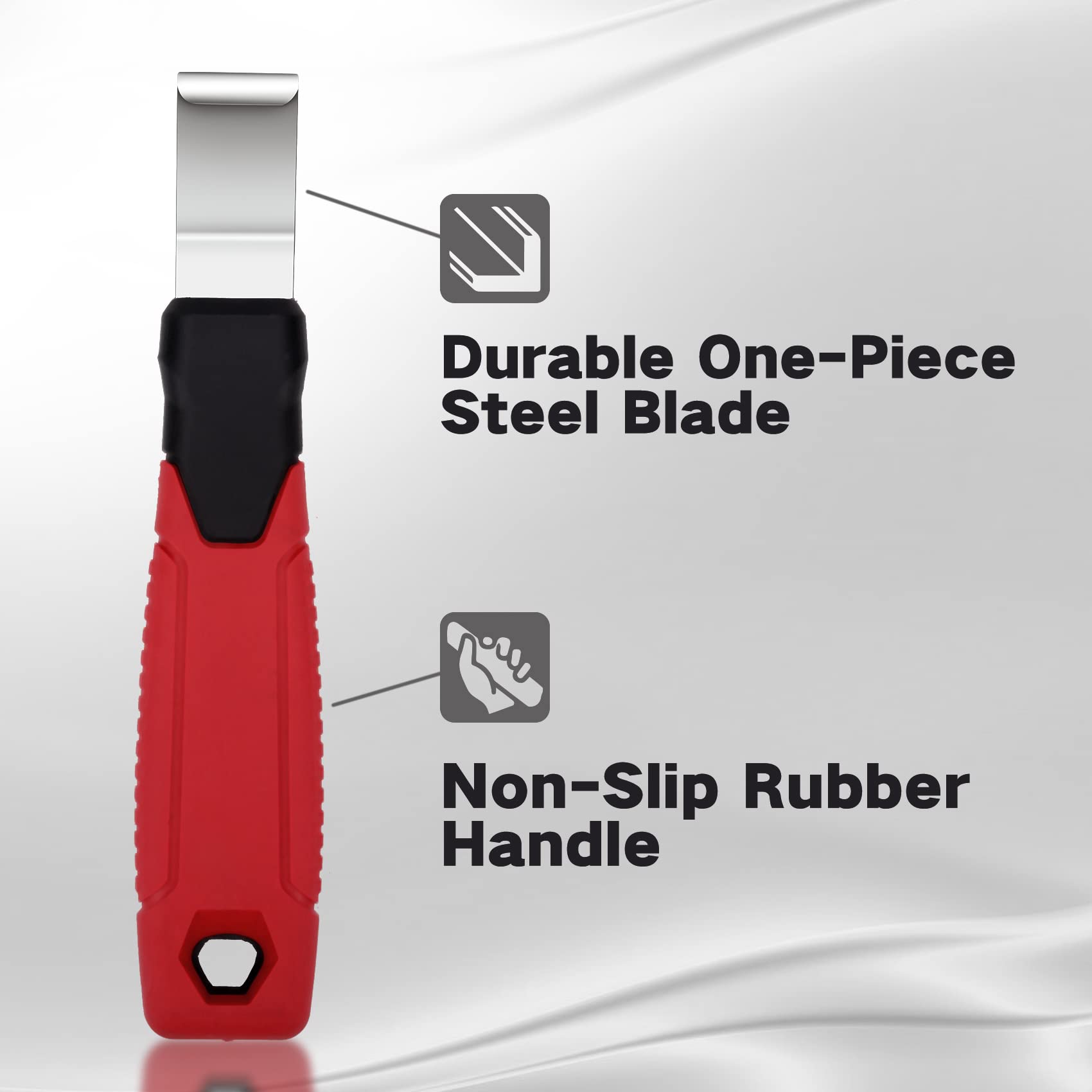 Steel Blade Vinyl Siding Removal Tool with Extra Long Non-Slip Grip Handle - Safe Installation & Removal Without Damaging Siding (2 Pack) - Perfect for Home Renovation & DIY Siding Projects