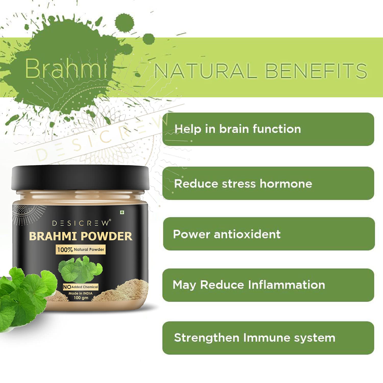 **Pure & Natural Brahmi Powder for Hair Growth - 200g | Strengthens, Shines & Repairs Split Ends | Promotes Healthy Scalp & Reduces Dandruff | Ayurvedic Herbal Treatment for Silky, Smooth Hair | Perfect for Daily Hair Care & Scalp Massage**