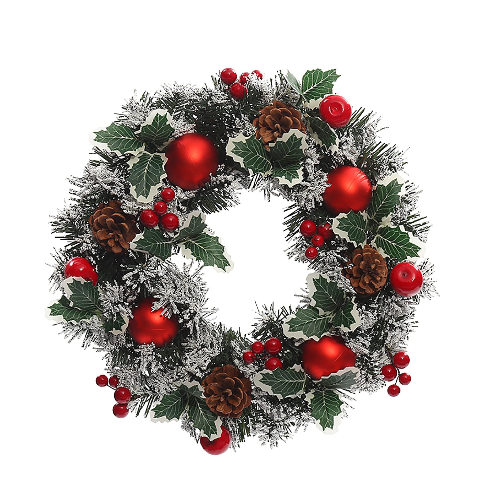 Handcrafted Outdoor Christmas Wreath with Pine Cones & Needles - Winter Holiday Front Door Decor, Fireplace Garland for Advent, New Year's Home Decoration | Perfect for Seasonal Door Hangers and Festive Indoor/Outdoor Decor